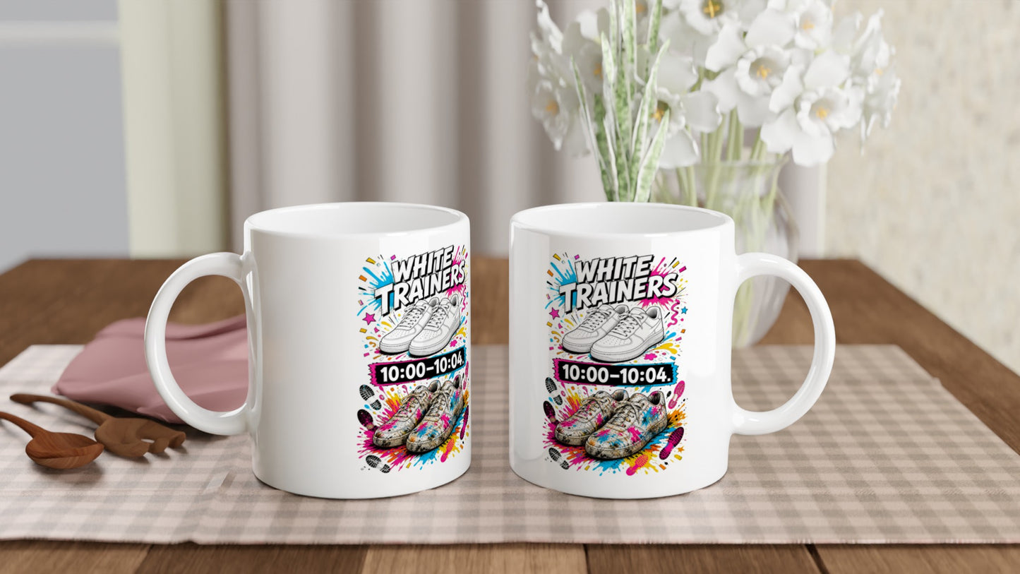 White Trainers: 10:00–10:04 Mug — product view 4