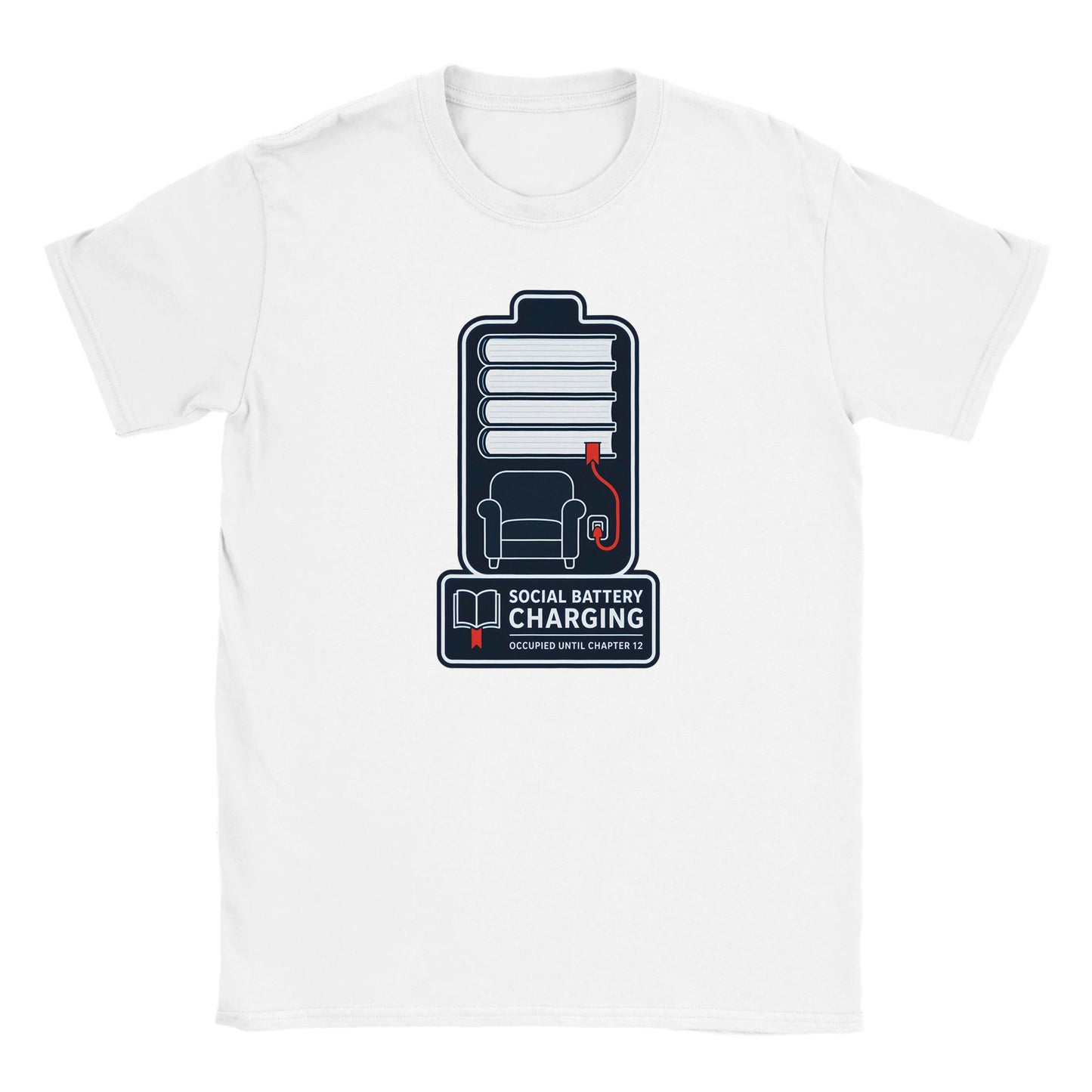 Social Battery Charging Kids' T-shirt — product view 15