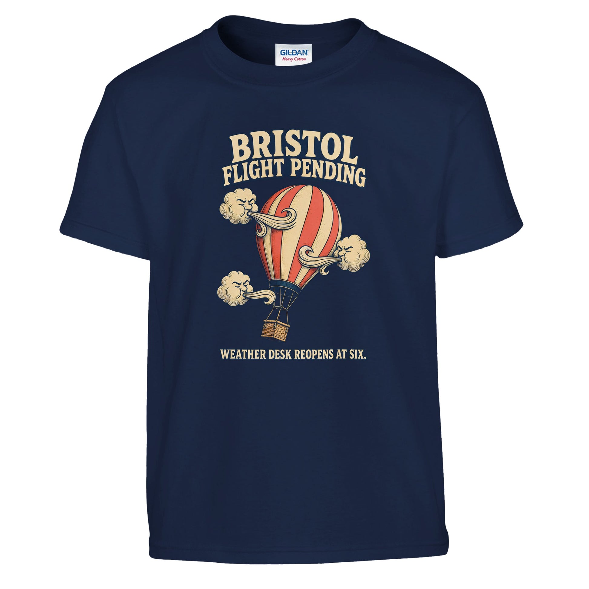 Bristol Flight Pending – Weather Desk Kids' T-shirt — product view 7