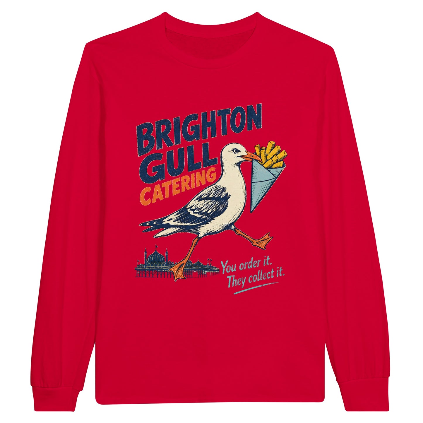 Brighton Gull Catering - You Order It, They Collect It Long-Sleeve T-shirt — product view 9
