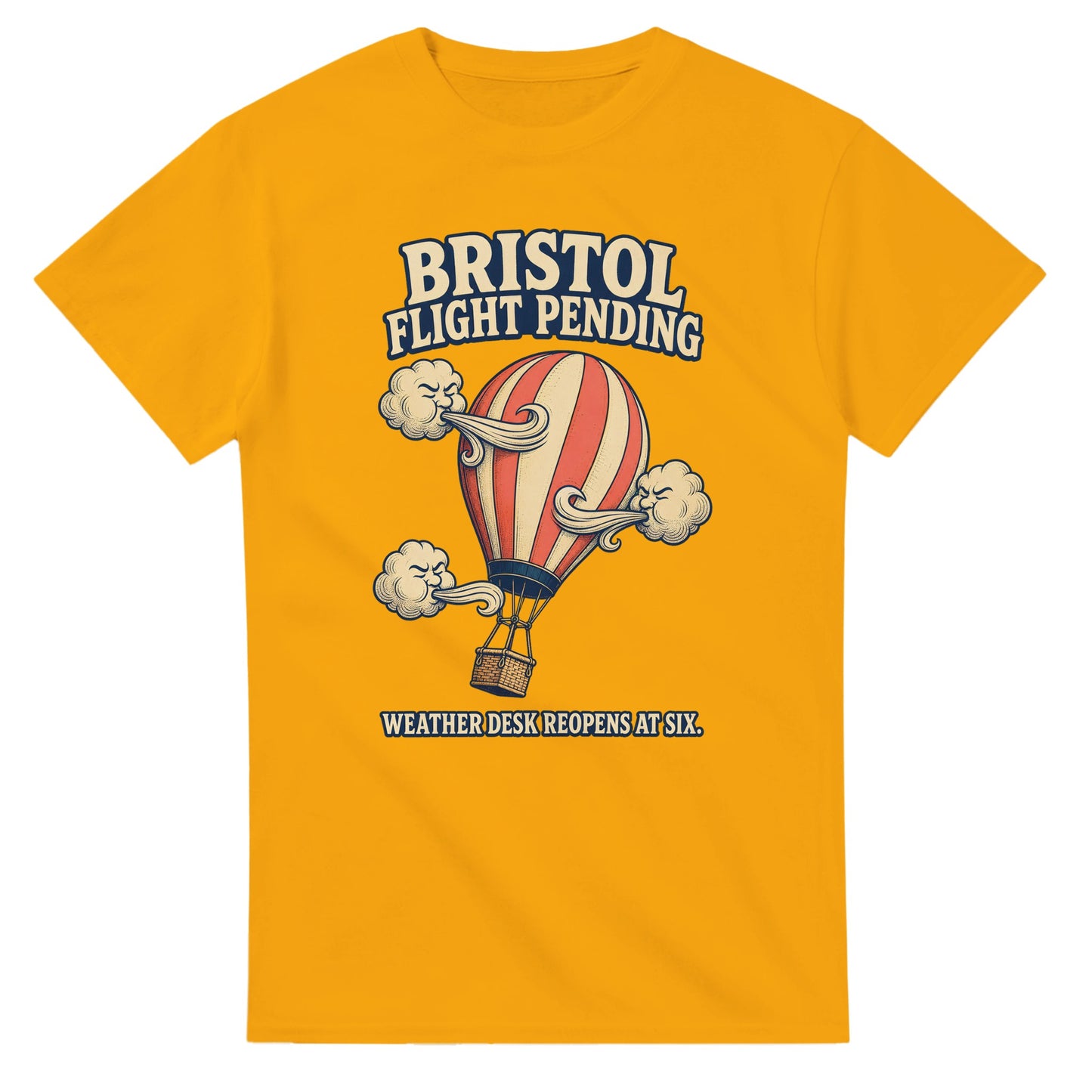 Bristol Flight Pending – Weather Desk T-shirt — product view 14