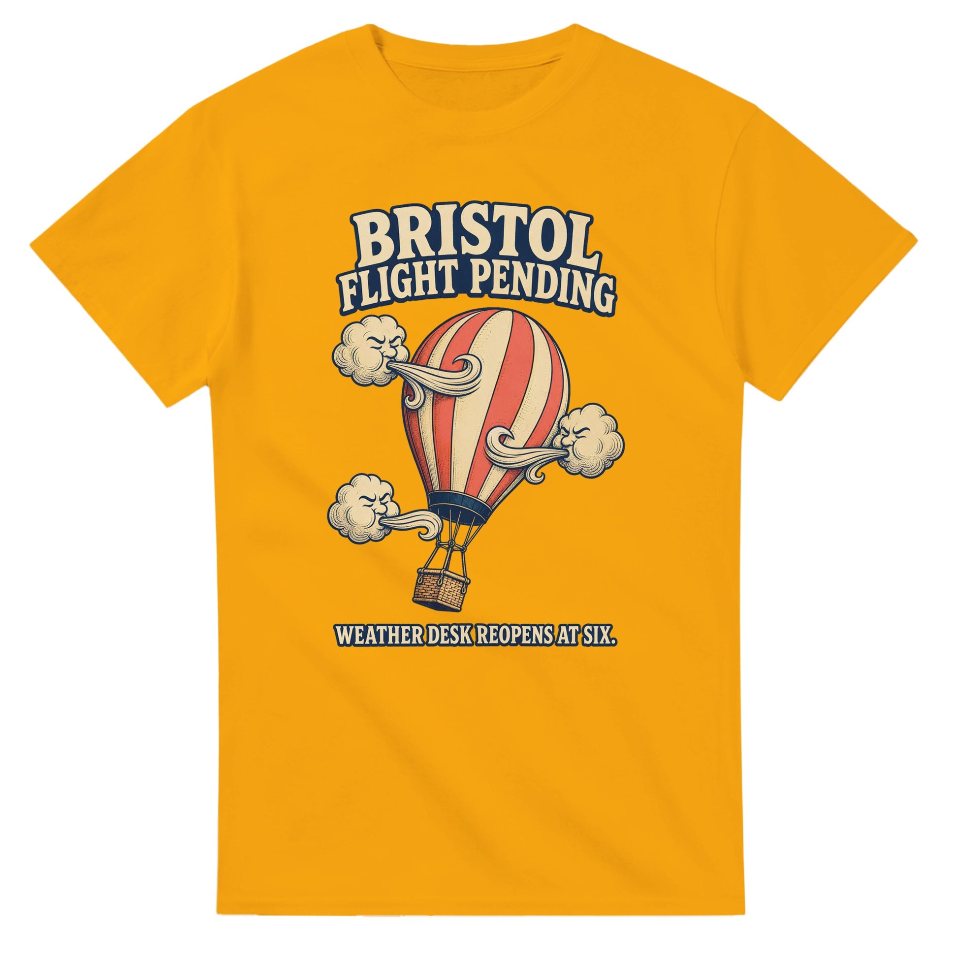 Bristol Flight Pending – Weather Desk T-shirt — product view 14