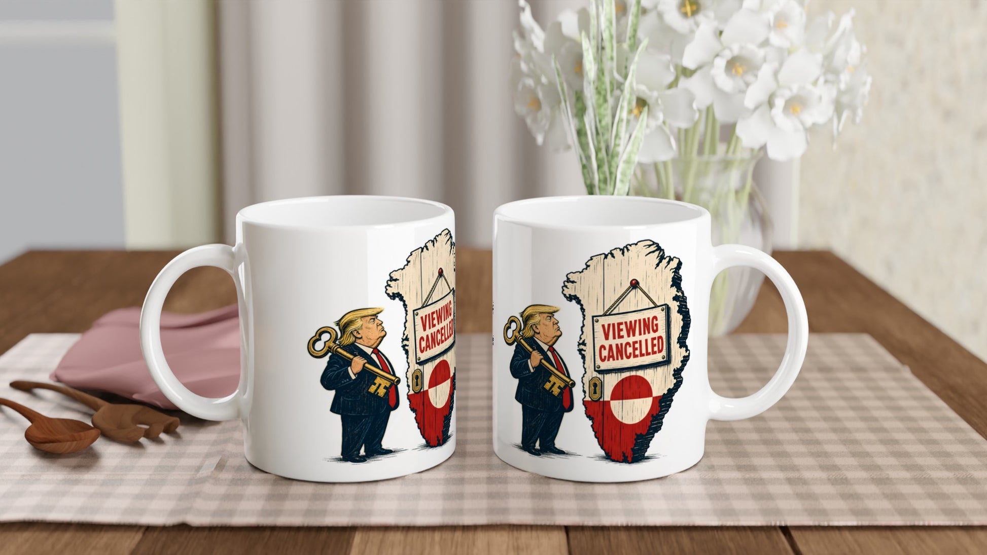Viewing Cancelled — Greenland Political Satire Mug — product view 4