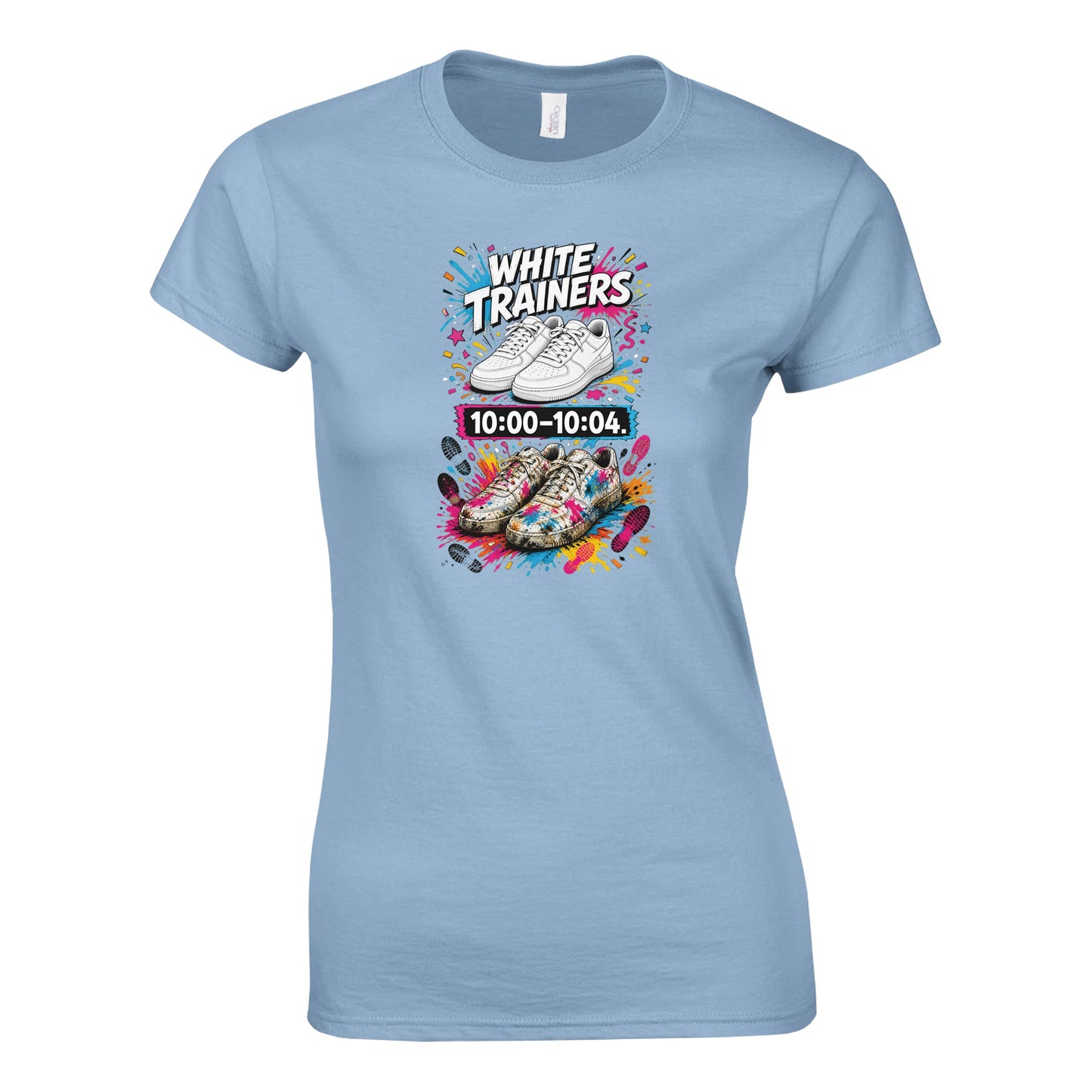 White Trainers: 10:00–10:04 Women's T-shirt — product view 4