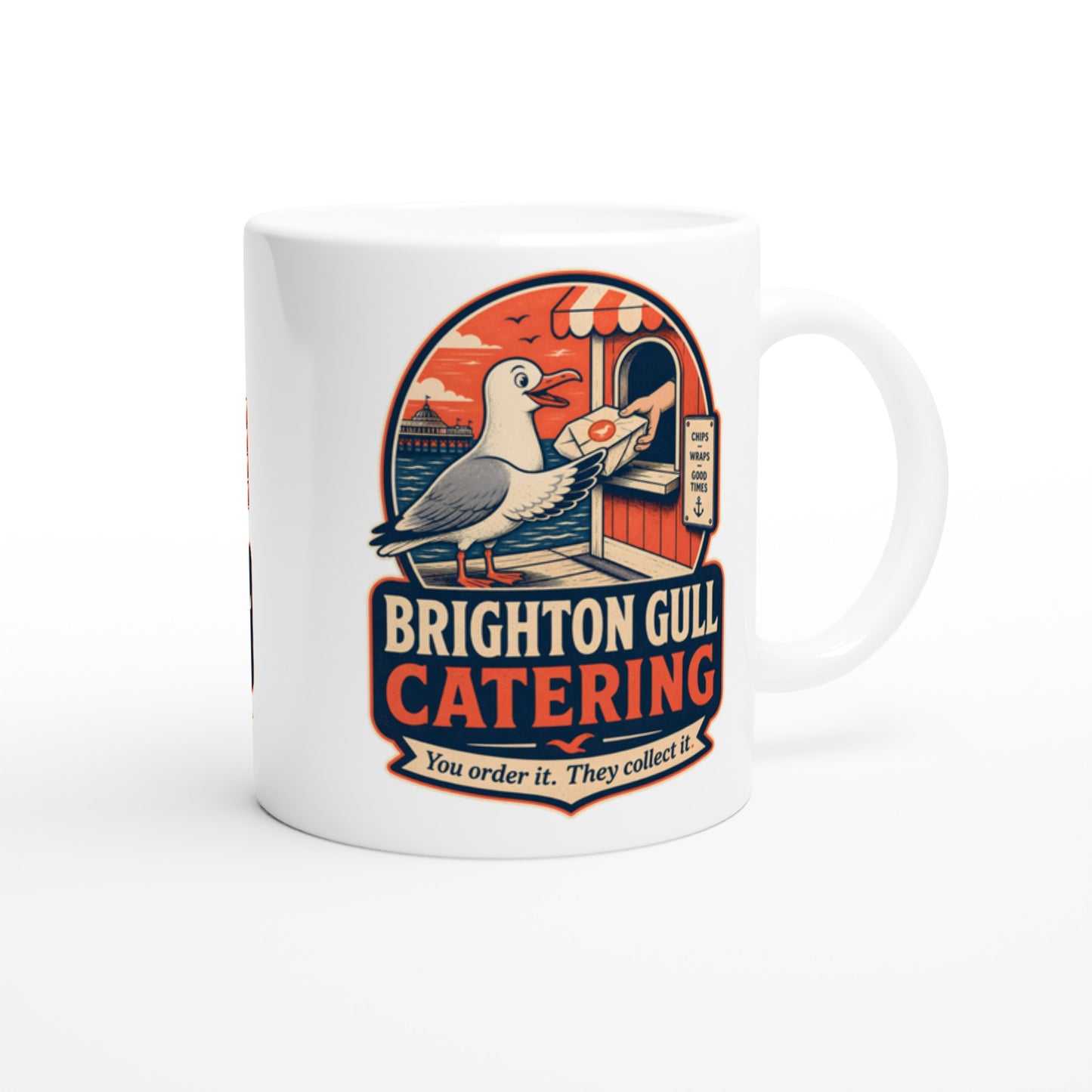 Brighton Gull Catering — Illustrated Mug — product view 2
