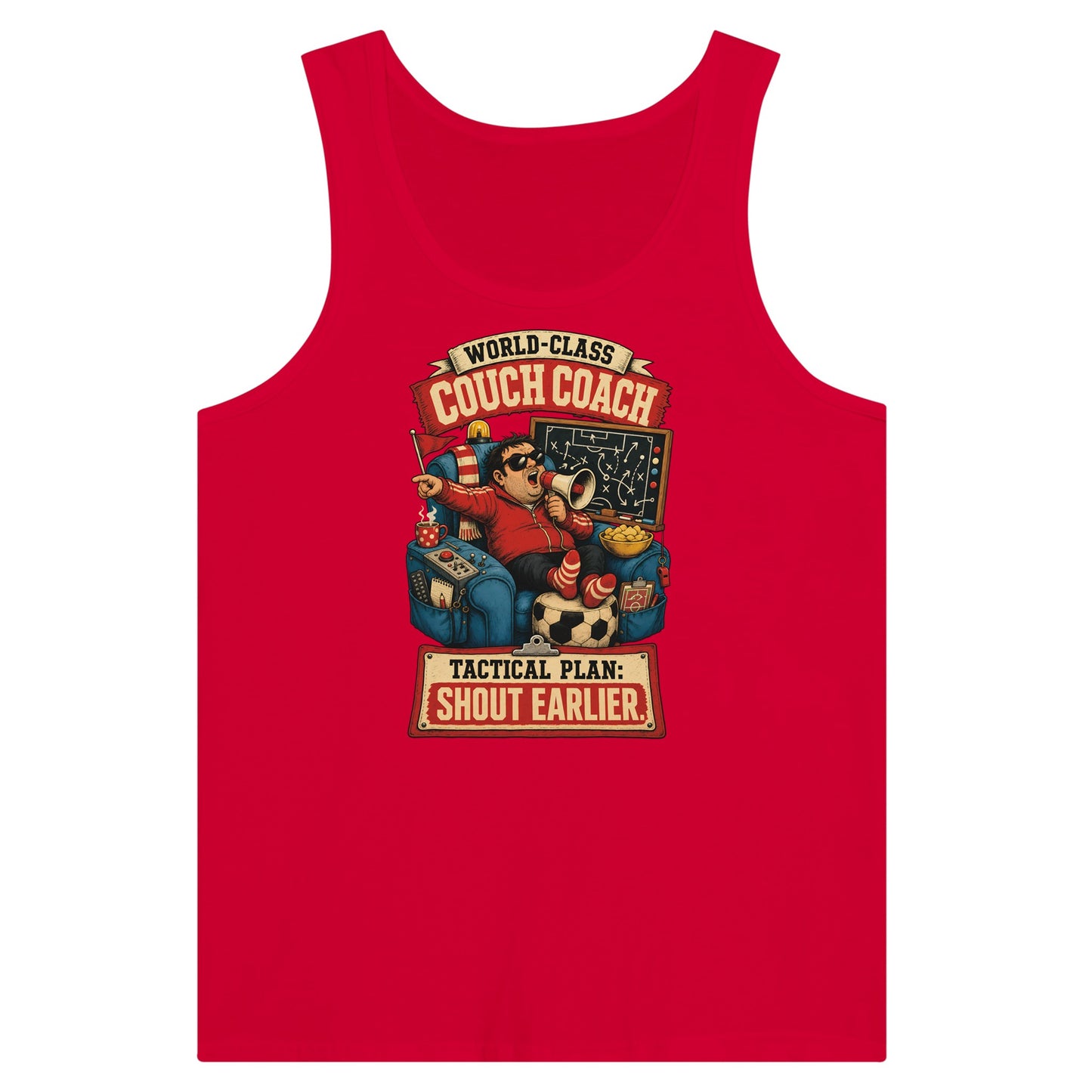 World-Class Couch Coach Premium Unisex Tank Top — product view 12