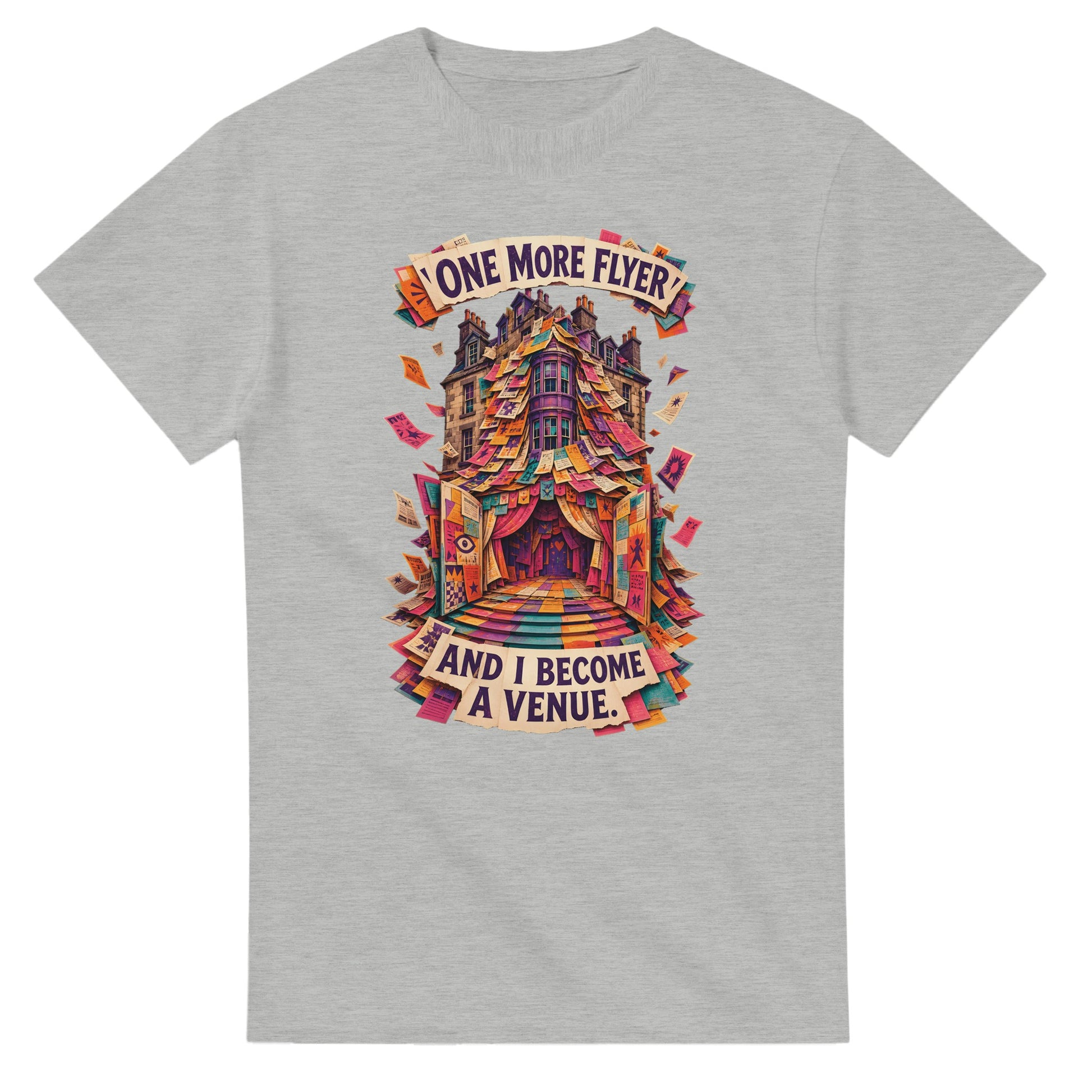 One More Flyer and I Become a Venue T-shirt — product view 2