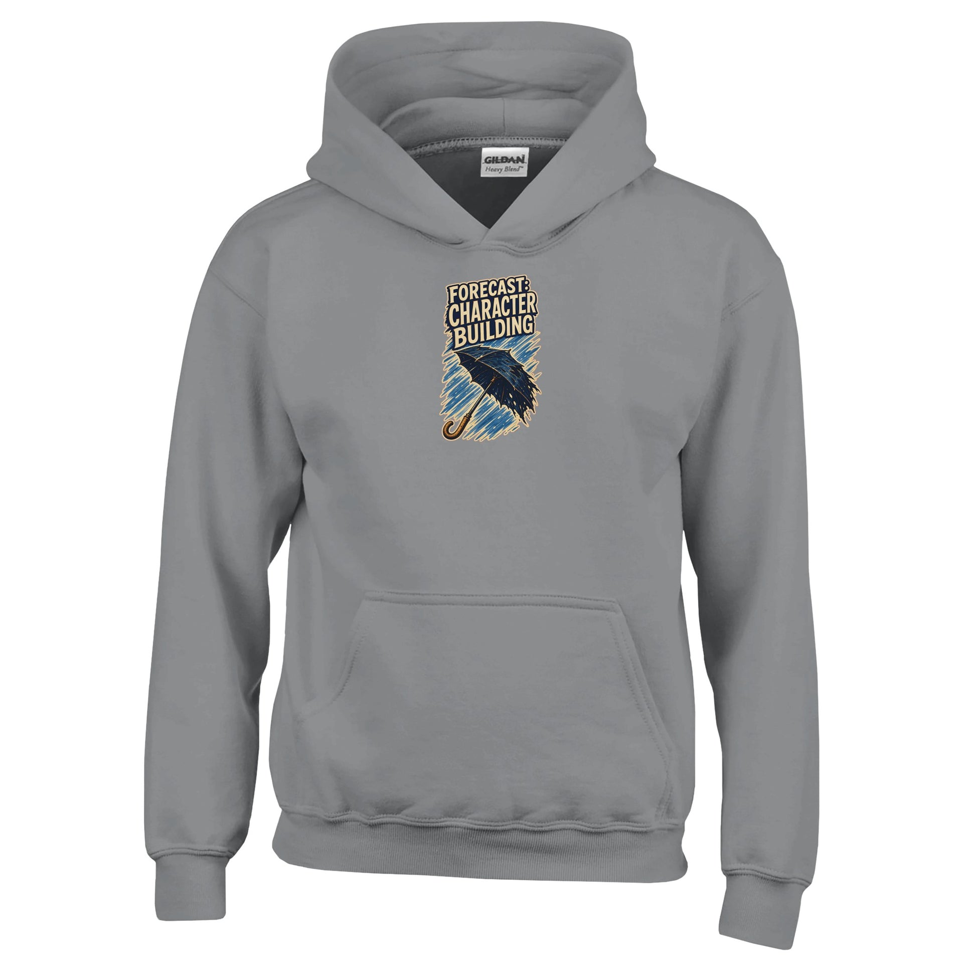 Forecast: Character Building – British Weather Kids' Hoodie — product view 13