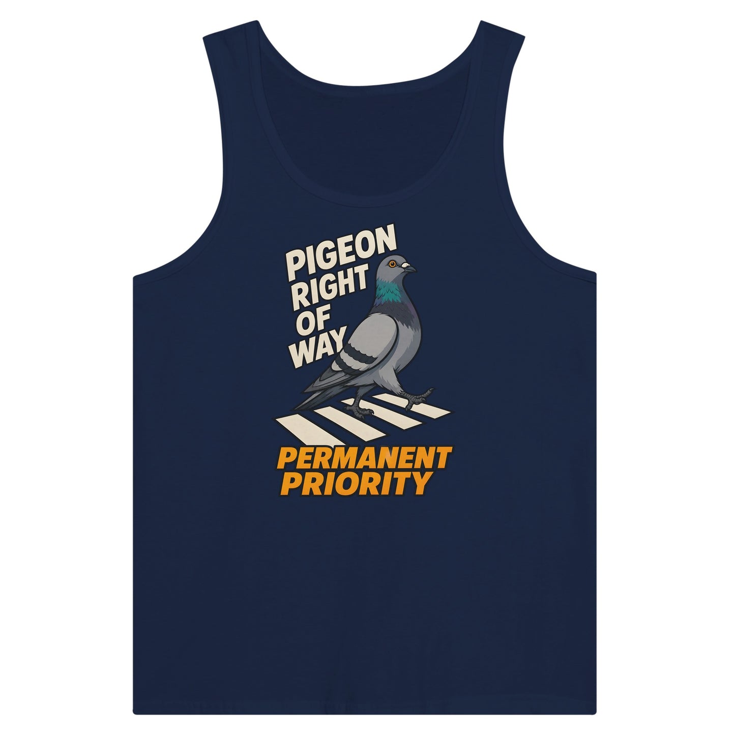 Pigeon Right of Way Premium Unisex Tank Top — product view 9