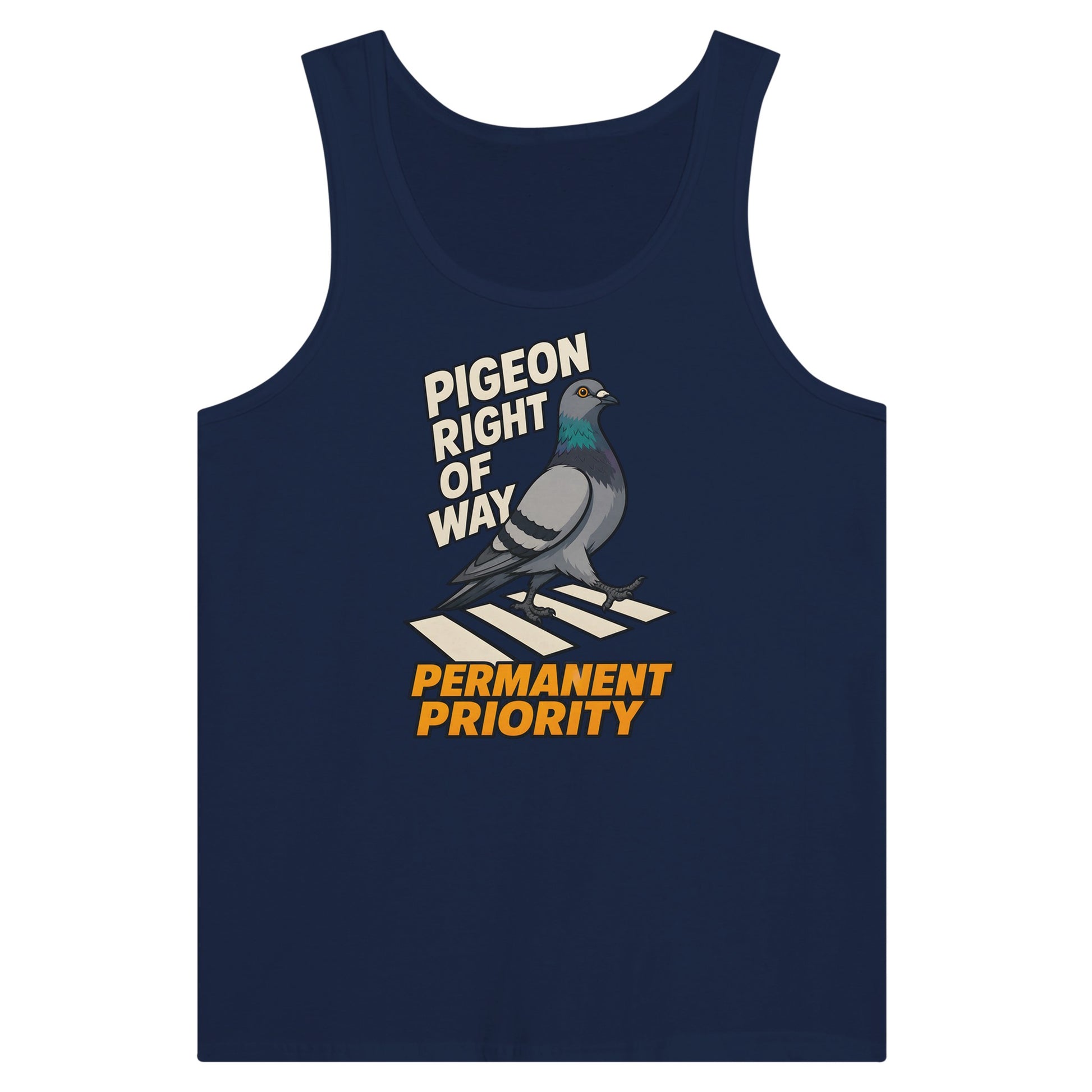Pigeon Right of Way Premium Unisex Tank Top — product view 9