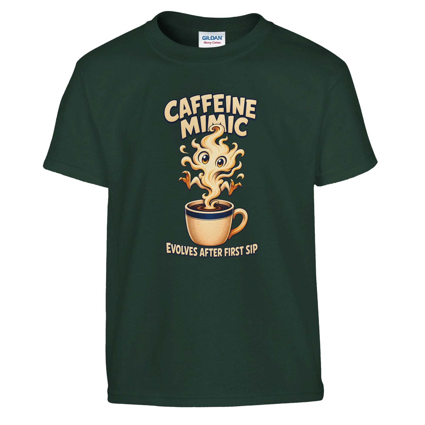 Caffeine Mimic – Evolves After First Sip Kids' T-shirt — product view 13