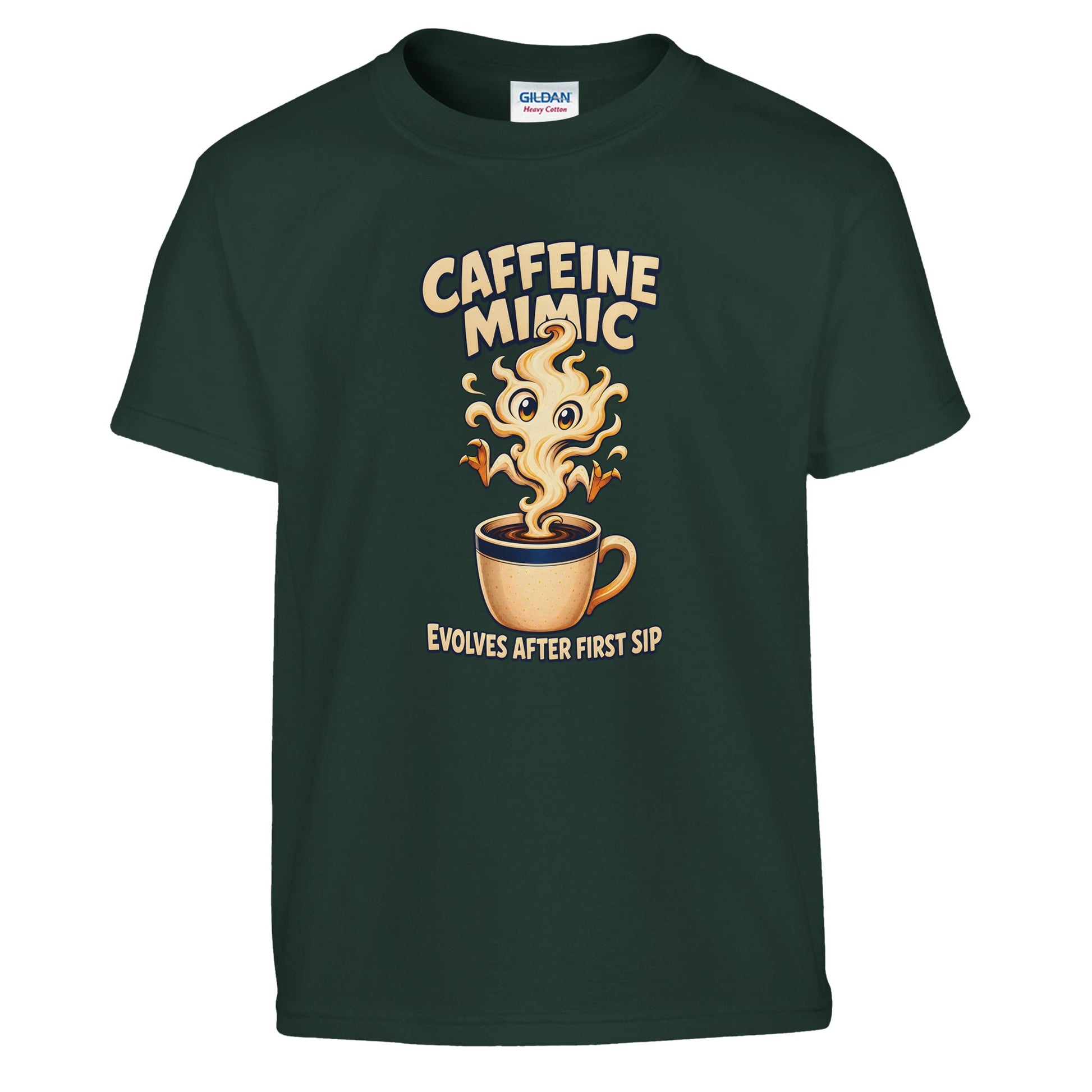 Caffeine Mimic – Evolves After First Sip Kids' T-shirt — product view 13
