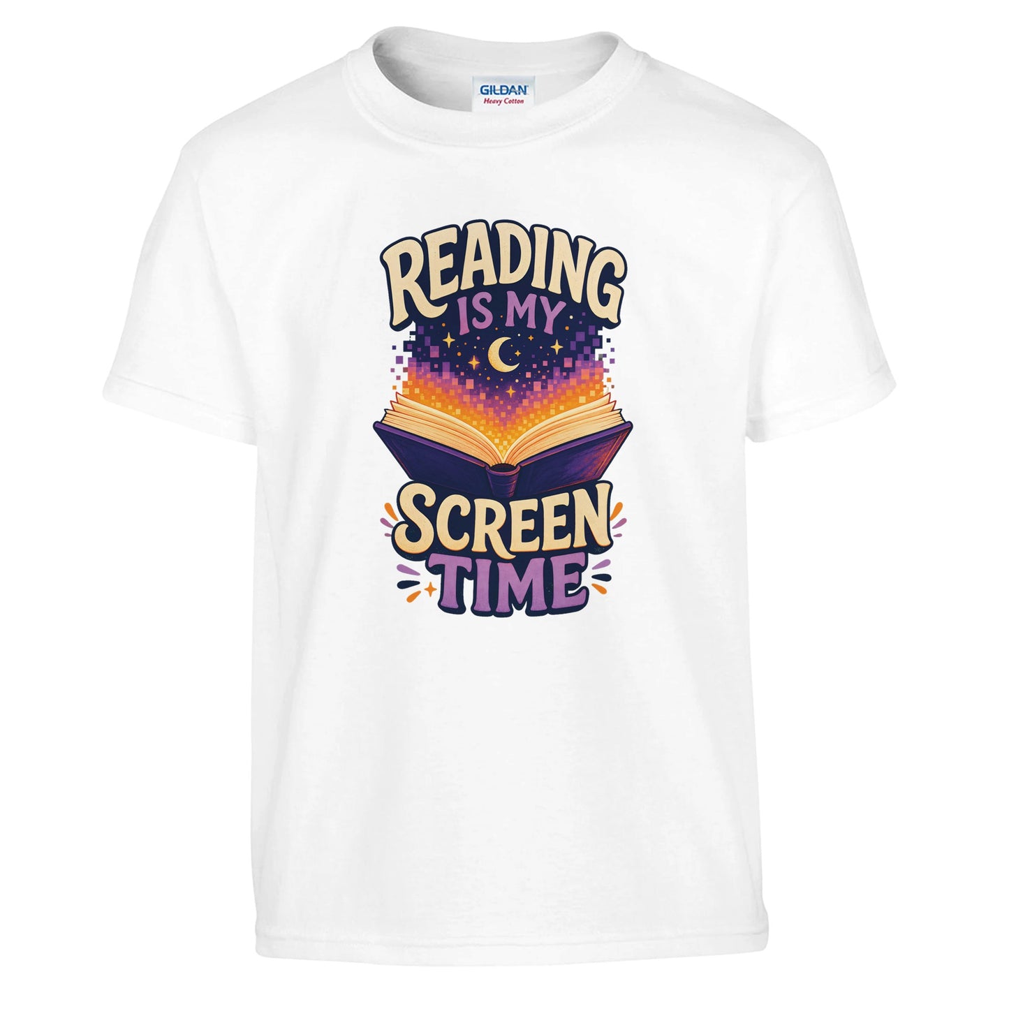 Reading Is My Screen Time Book Graphic Kids' T-shirt — product view 1