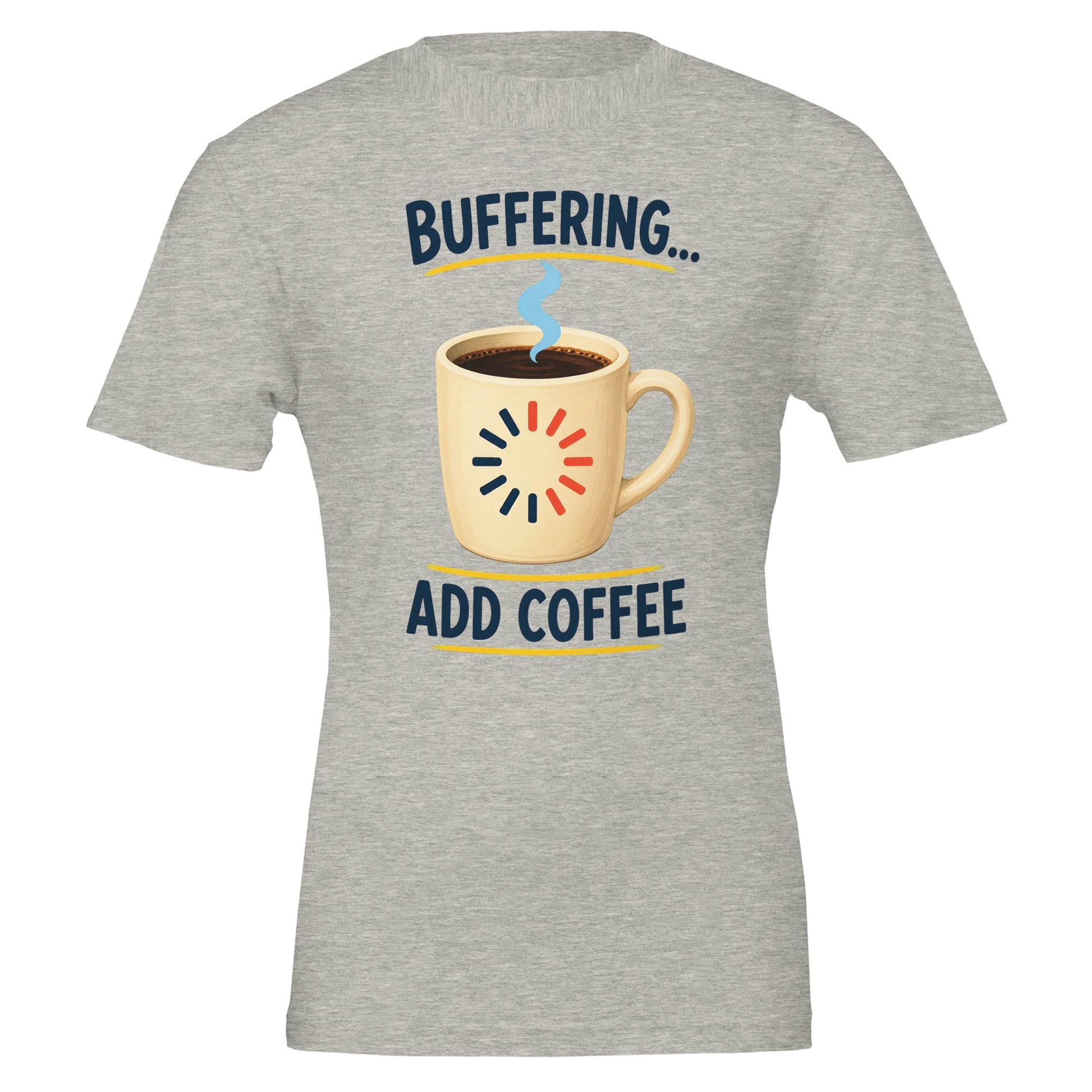 Buffering Brew — Add Coffee Tech Graphic T-shirt — product view 4