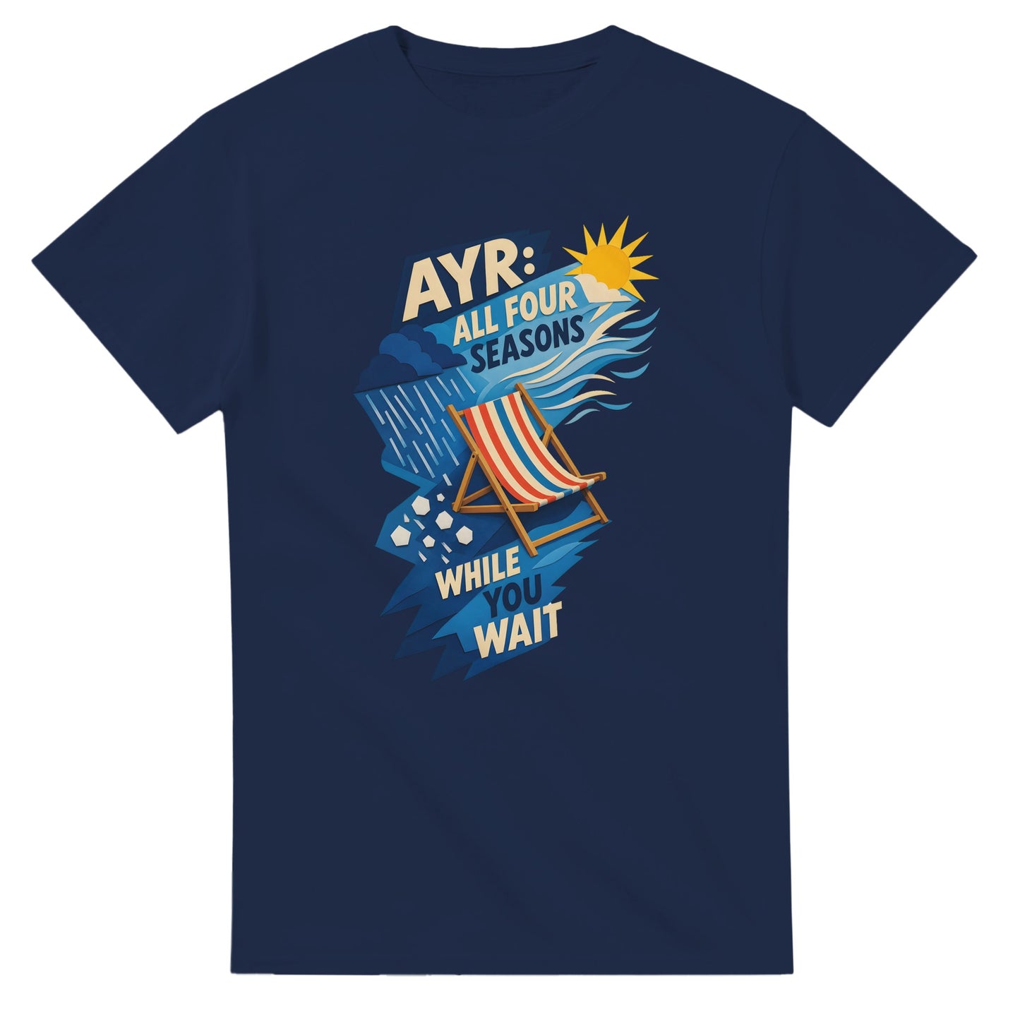 Ayr: All Four Seasons While You Wait T-shirt — product view 5