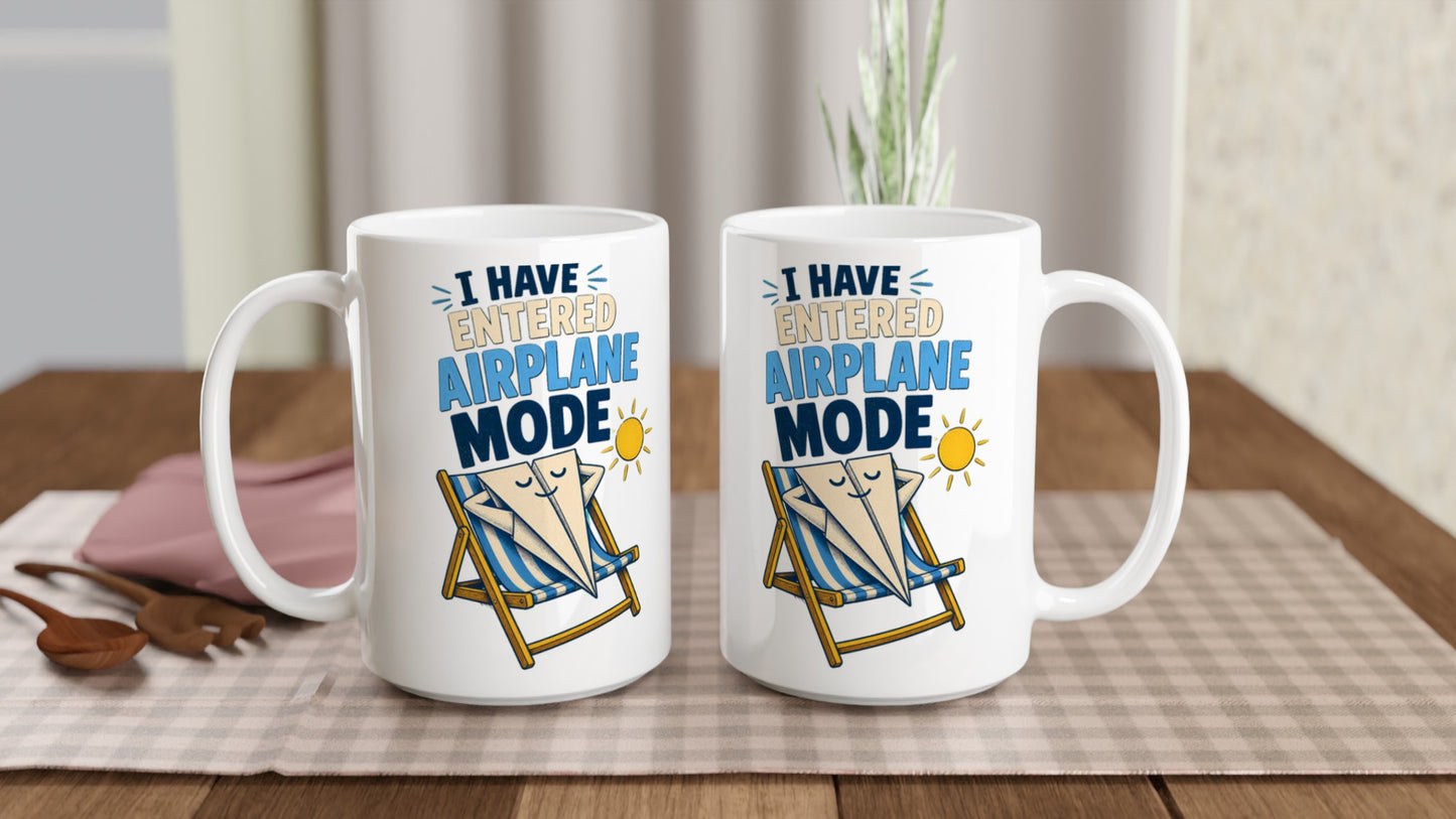 I Have Entered Airplane Mode Graphic Large Mug — product view 5