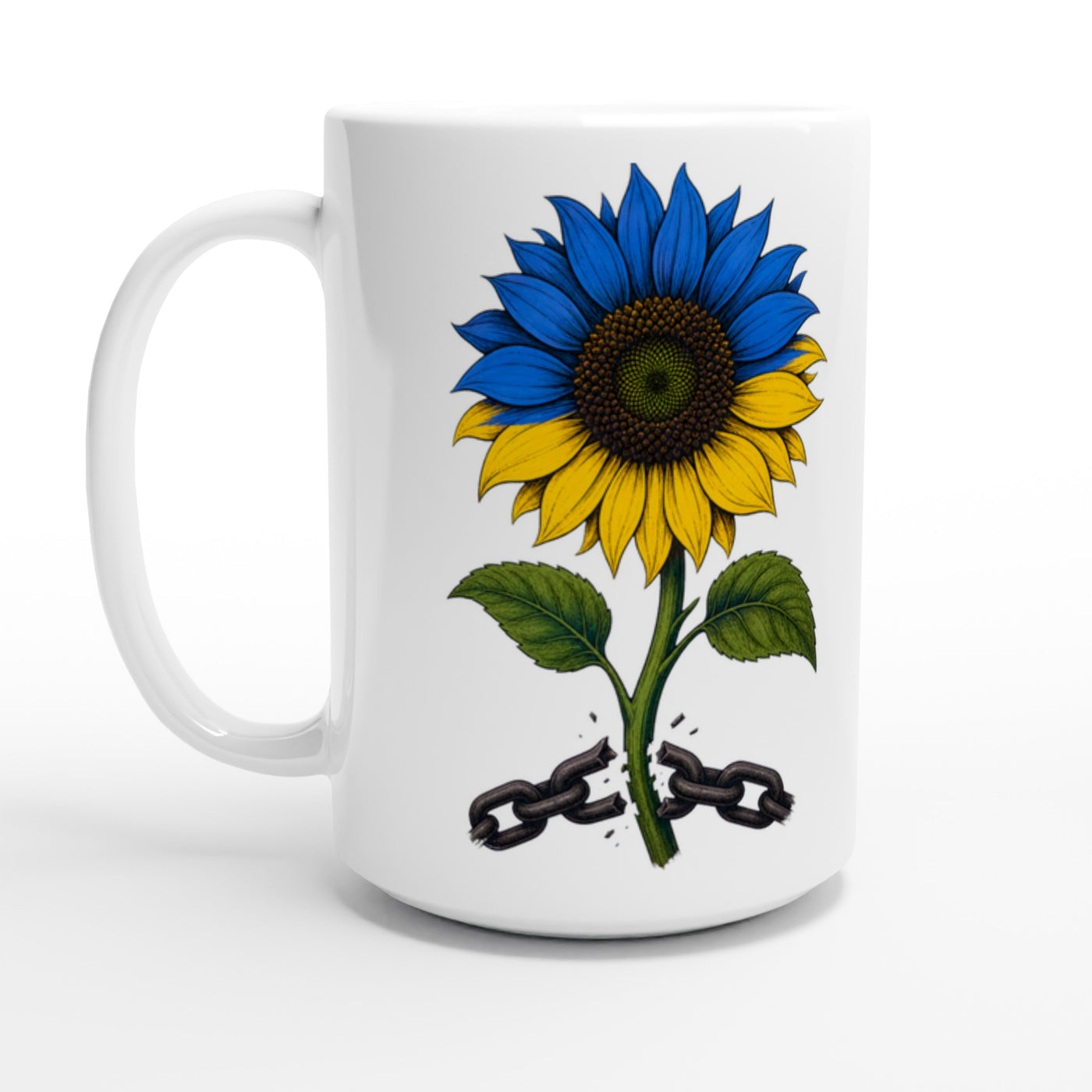 Ukraine Freedom Sunflower Large Mug