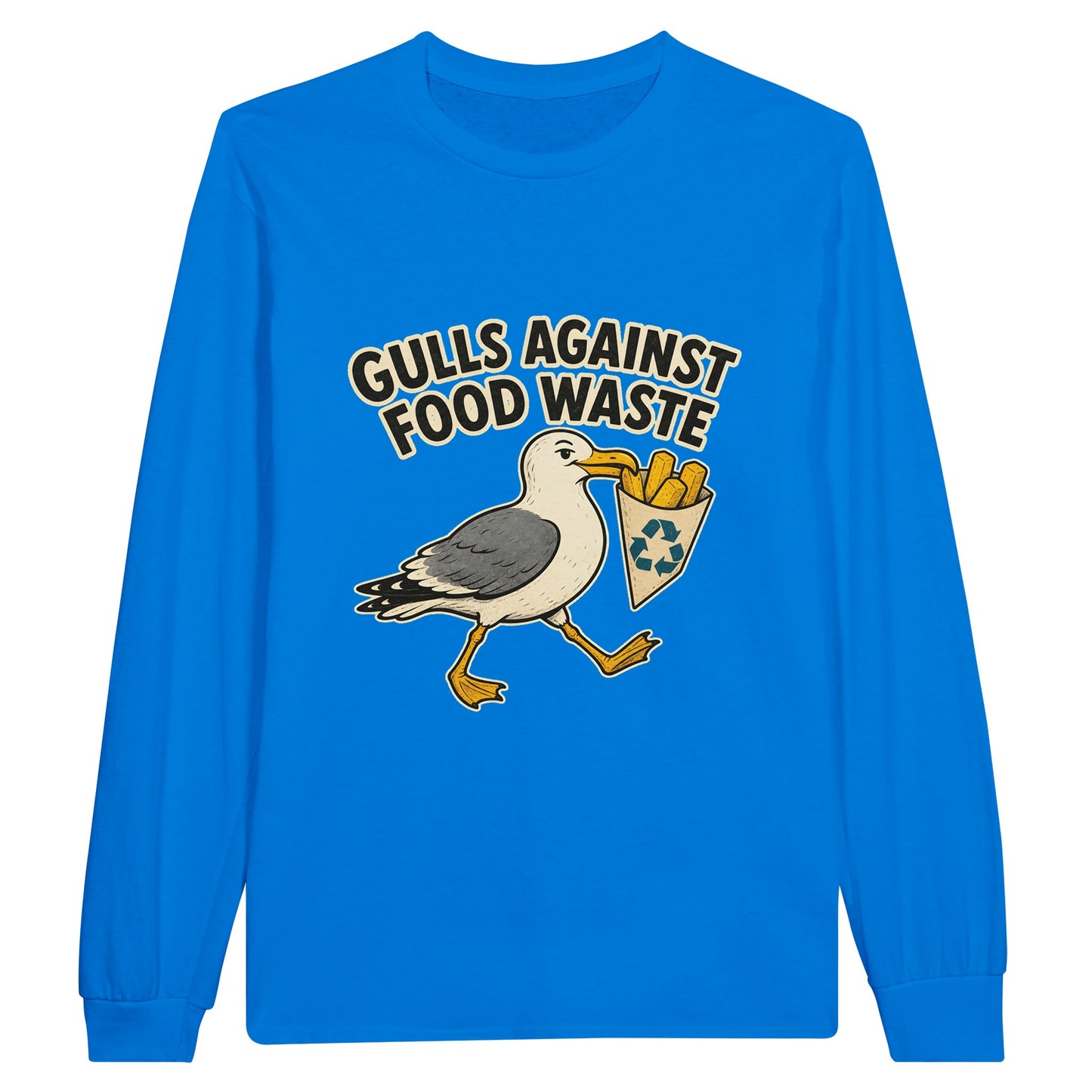 Gulls Against Food Waste Graphic Long-Sleeve T-shirt — product view 3