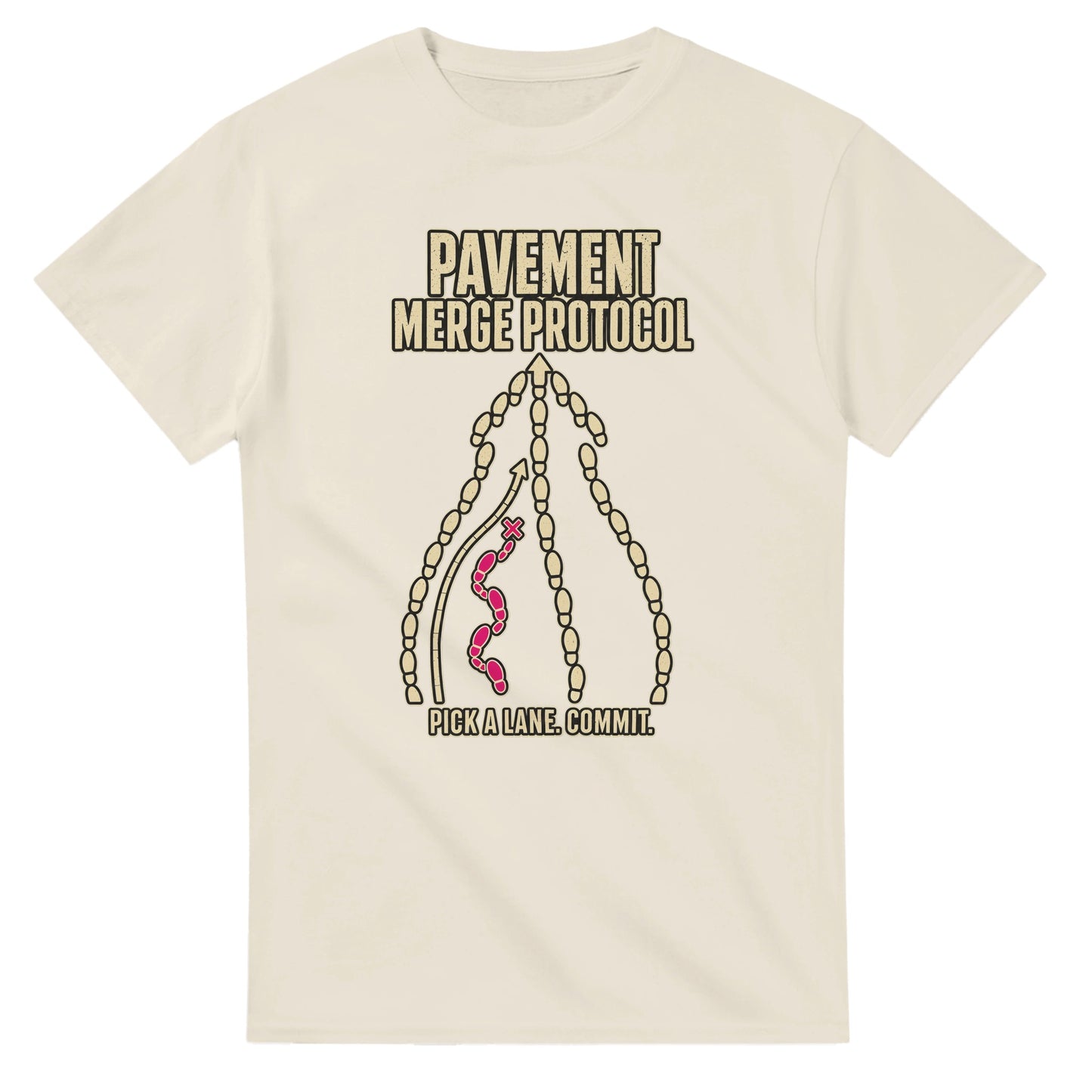 Pavement Merge Protocol — Pick a Lane T-shirt — product view 8