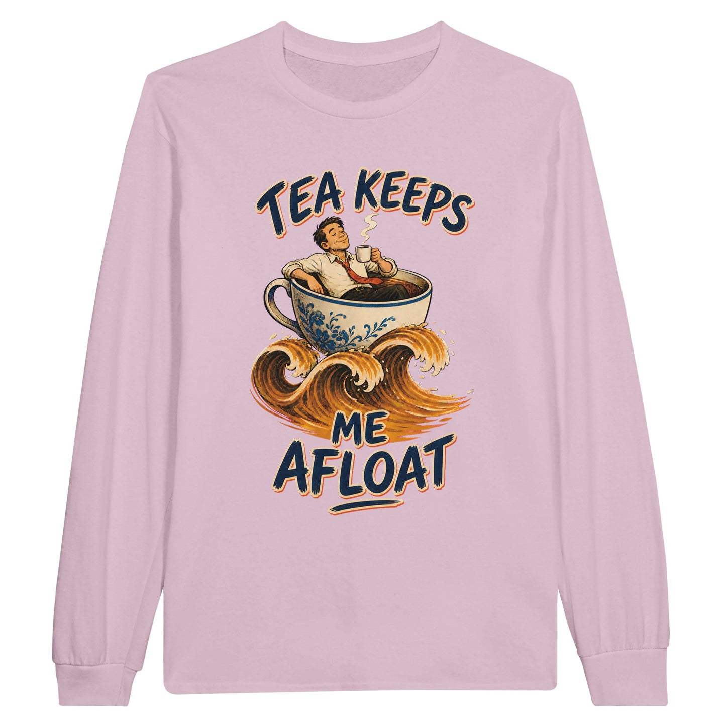 Tea Keeps Me Afloat Long-Sleeve T-shirt — product view 6