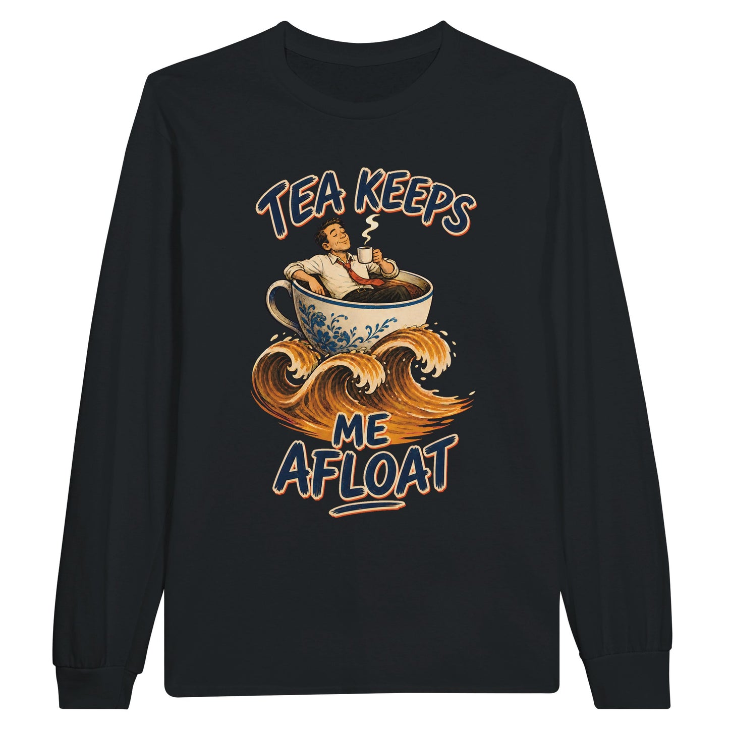 Tea Keeps Me Afloat Long-Sleeve T-shirt — product view 7
