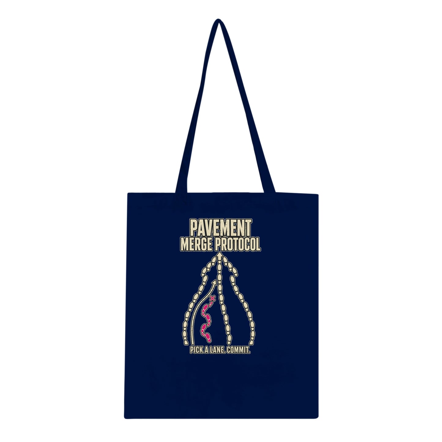 Pavement Merge Protocol — Pick a Lane Tote Bag — product view 2