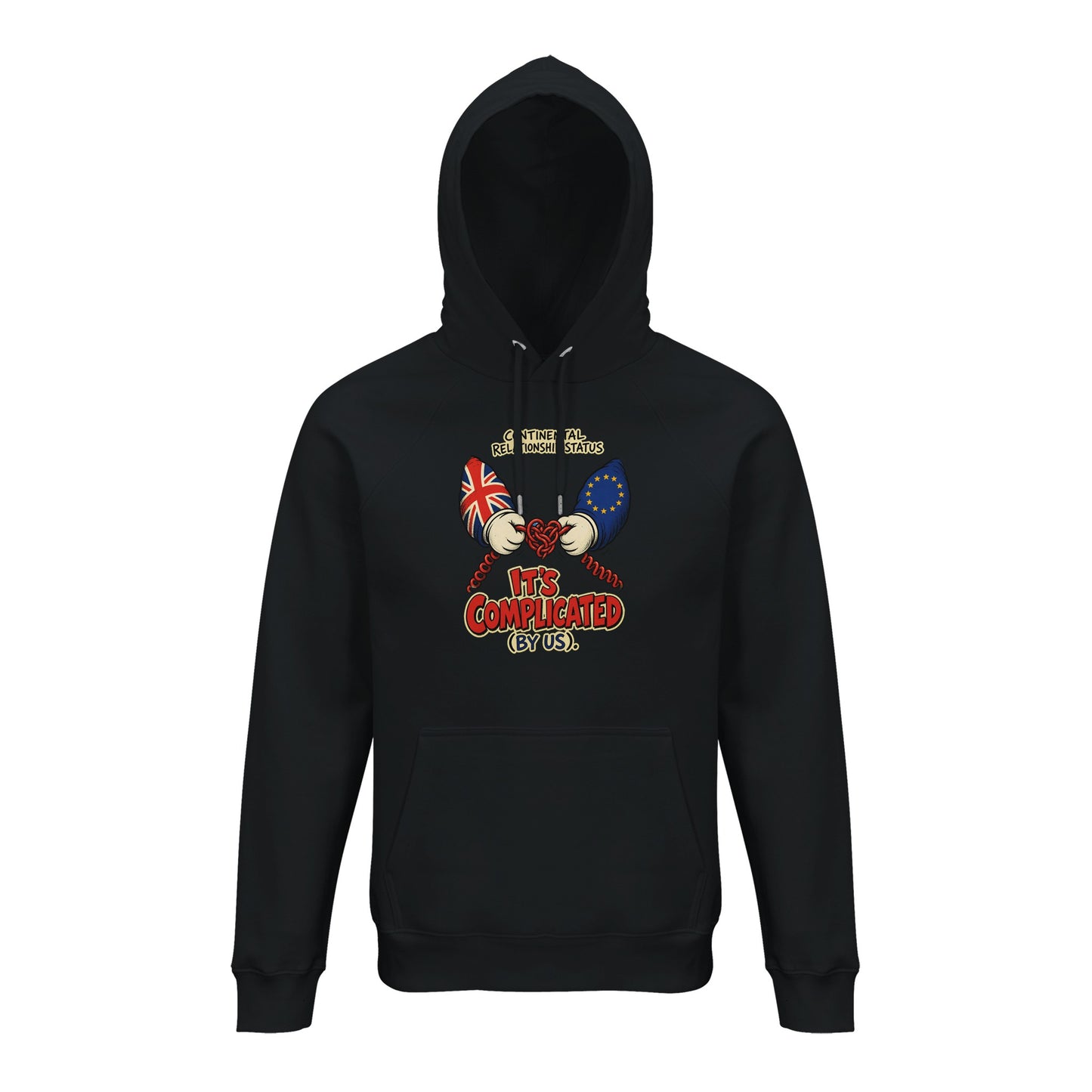 It's Complicated (By Us) UK–EU 1990s Cartoon Hoodie — product view 2