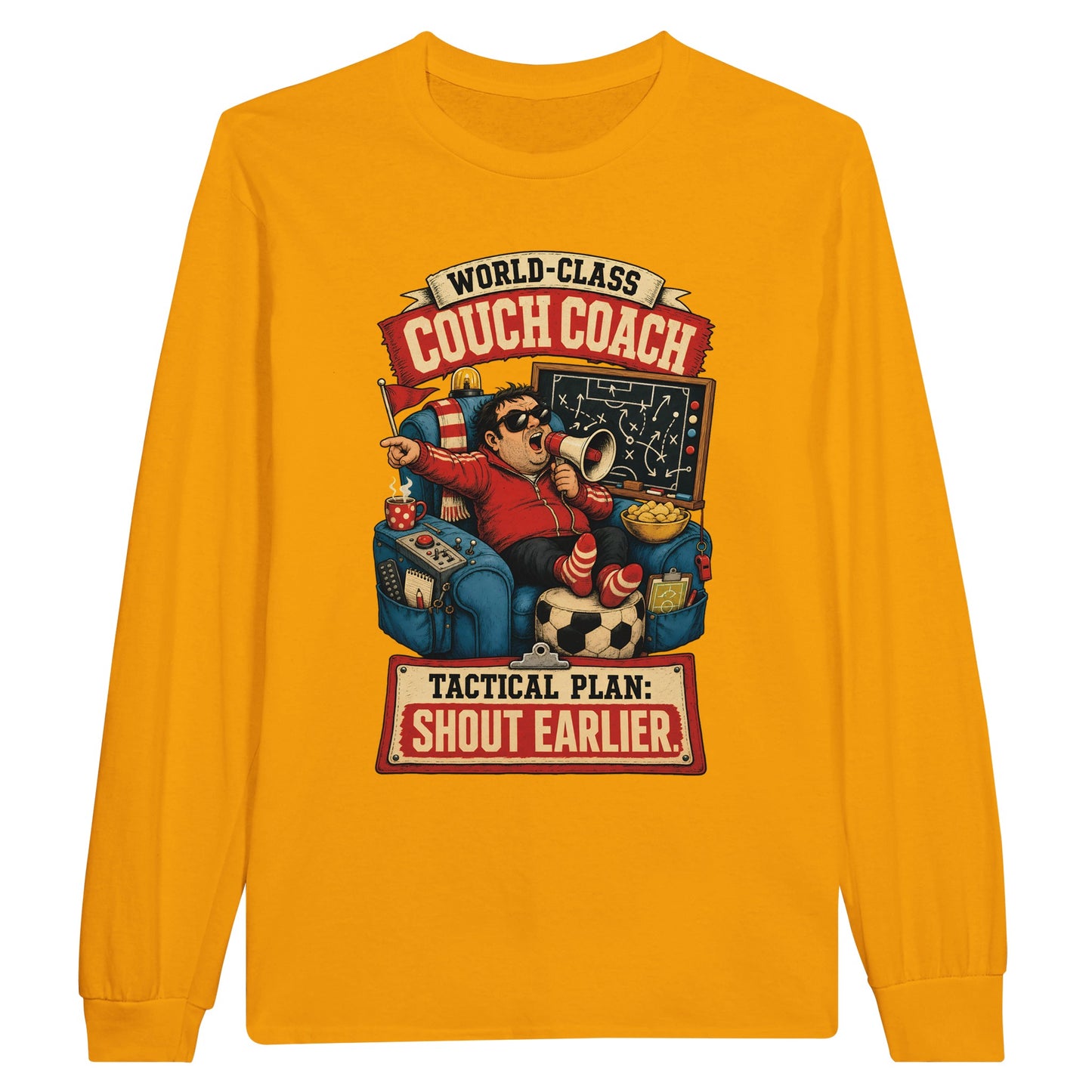 World-Class Couch Coach Long-Sleeve T-shirt — product view 4