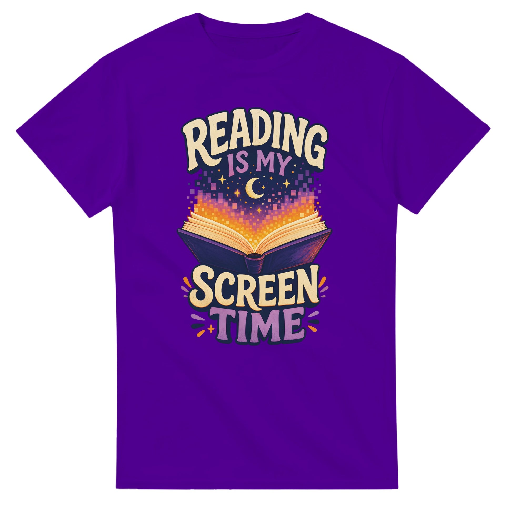 Reading Is My Screen Time Book Graphic T-shirt — product view 16