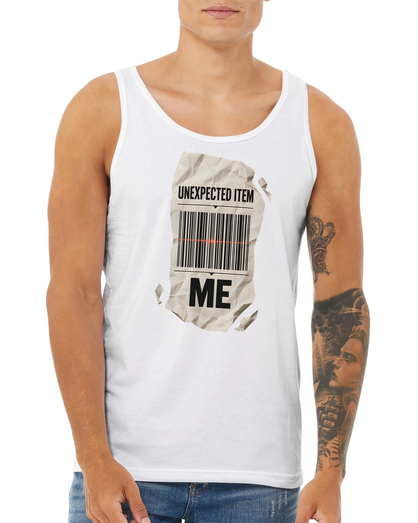 Unexpected Item: Me Premium Unisex Tank Top — product view 15