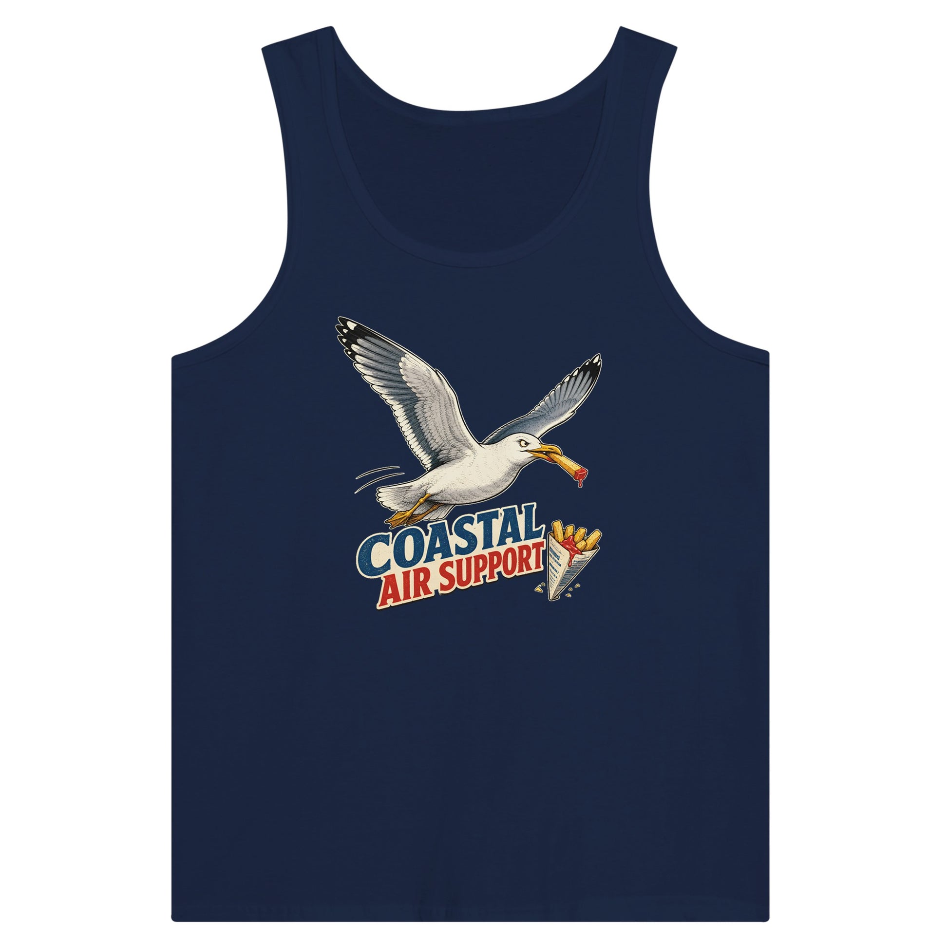 Coastal Air Support Seagull Graphic Premium Unisex Tank Top — product view 9