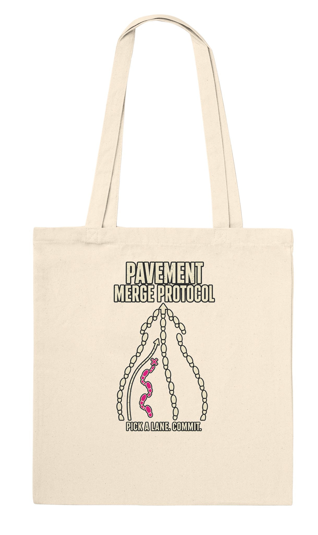 Pavement Merge Protocol — Pick a Lane Tote Bag — product view 6