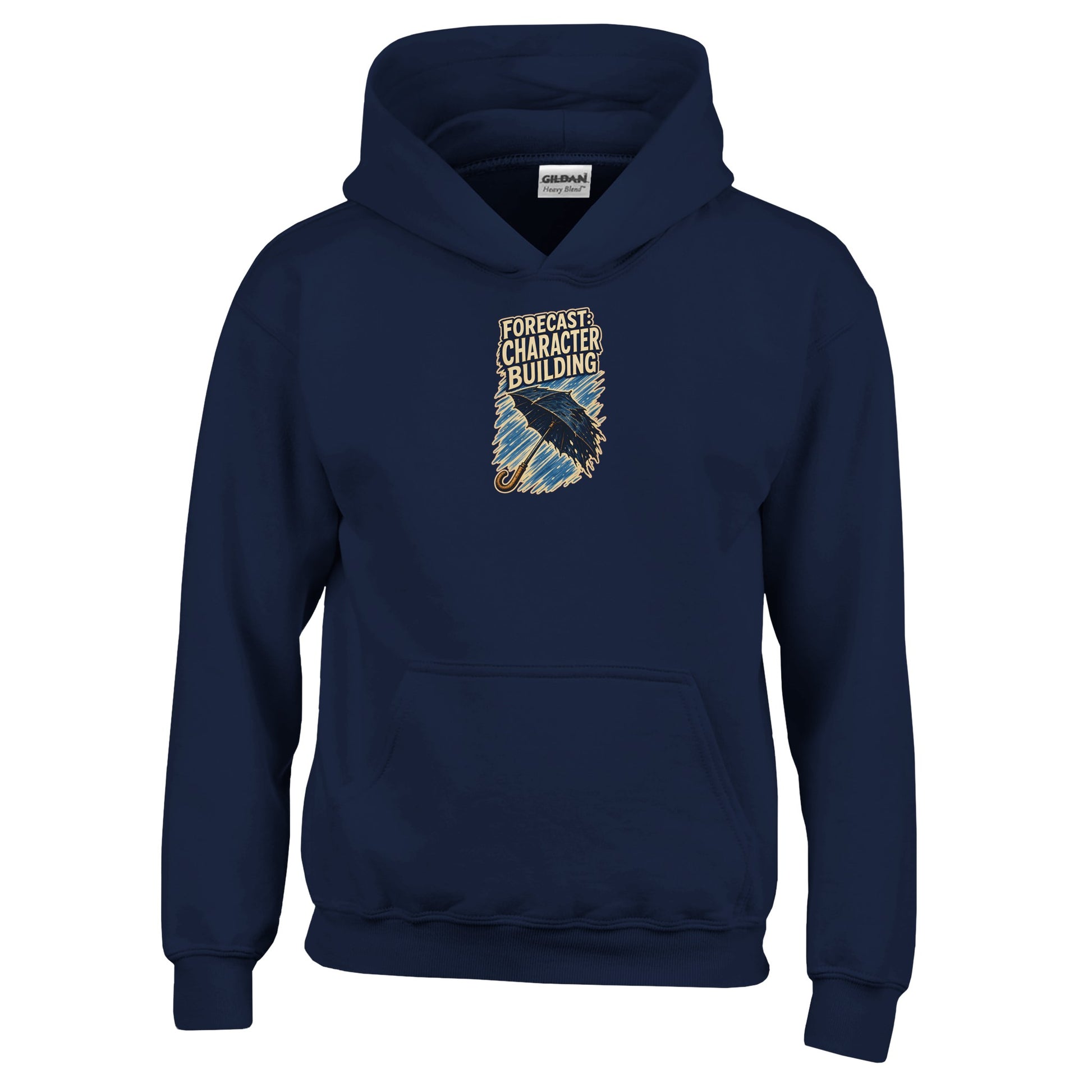 Forecast: Character Building – British Weather Kids' Hoodie — product view 7