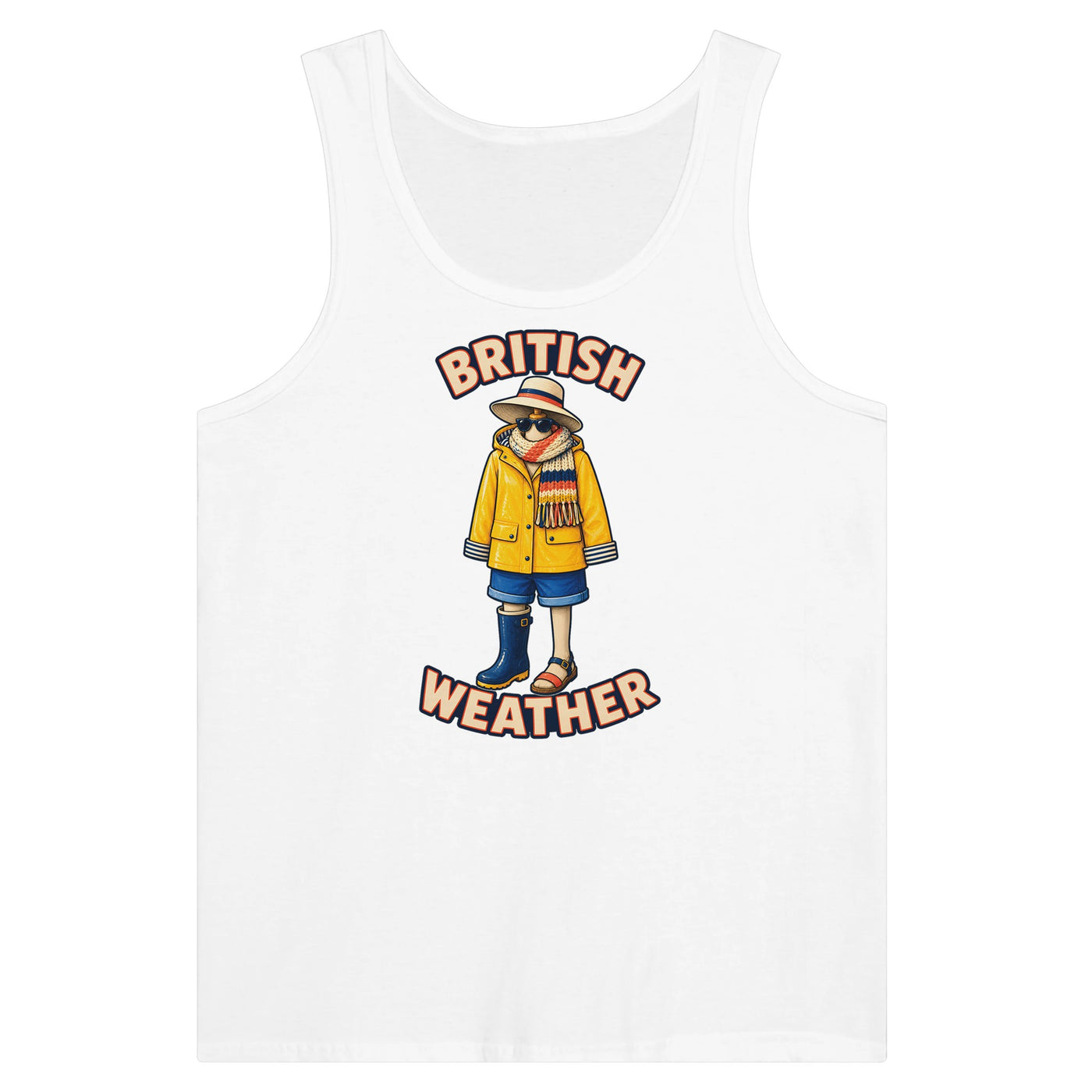 British Weather All-Weather Outfit Premium Unisex Tank Top
