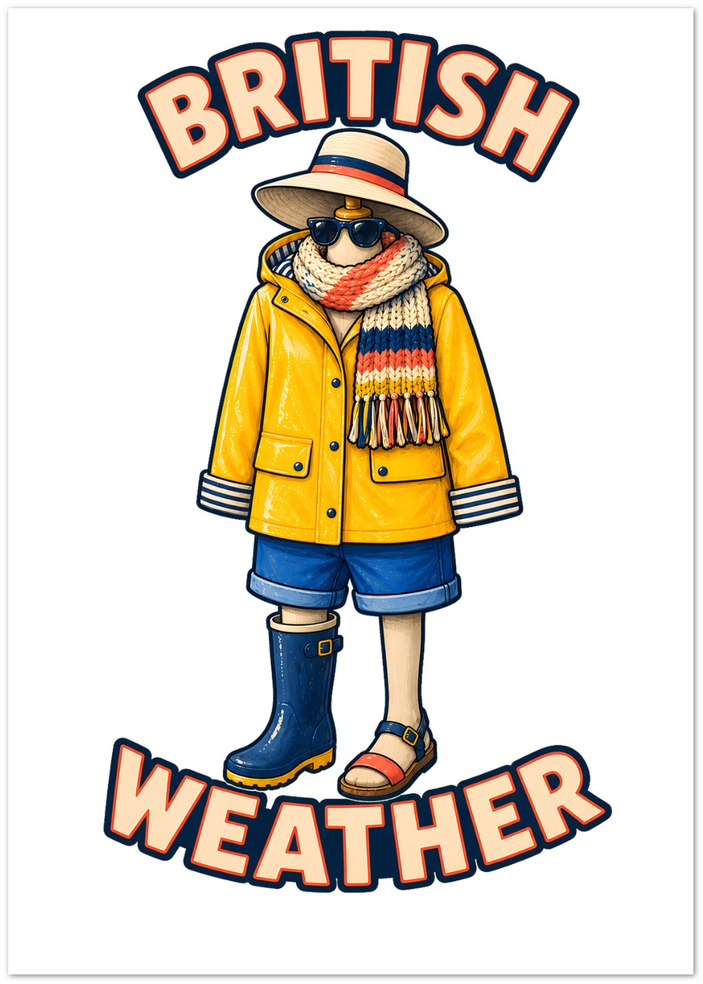 British Weather All-Weather Outfit Greeting Card Pack — product view 1
