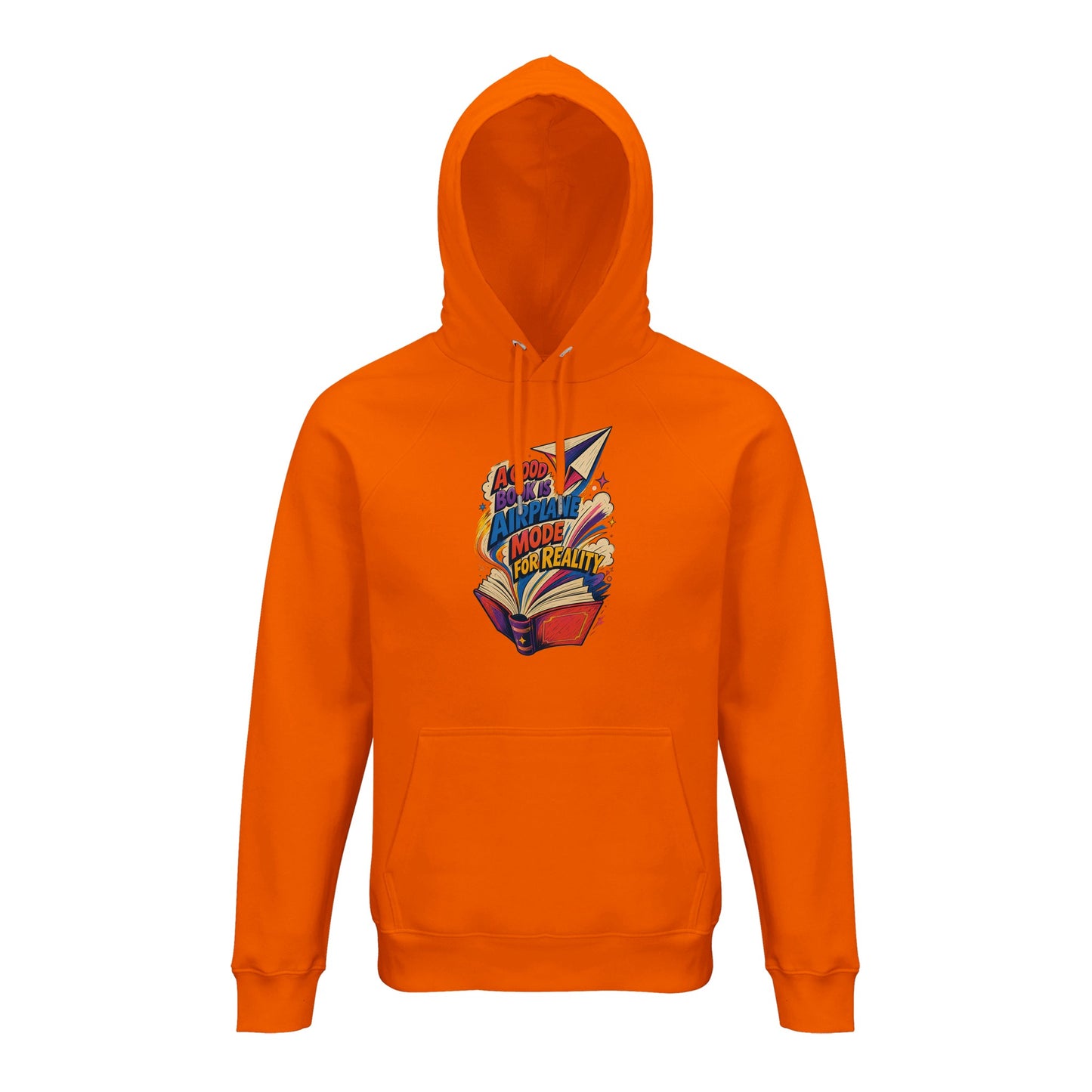 A Good Book Is Airplane Mode for Reality Hoodie — product view 7