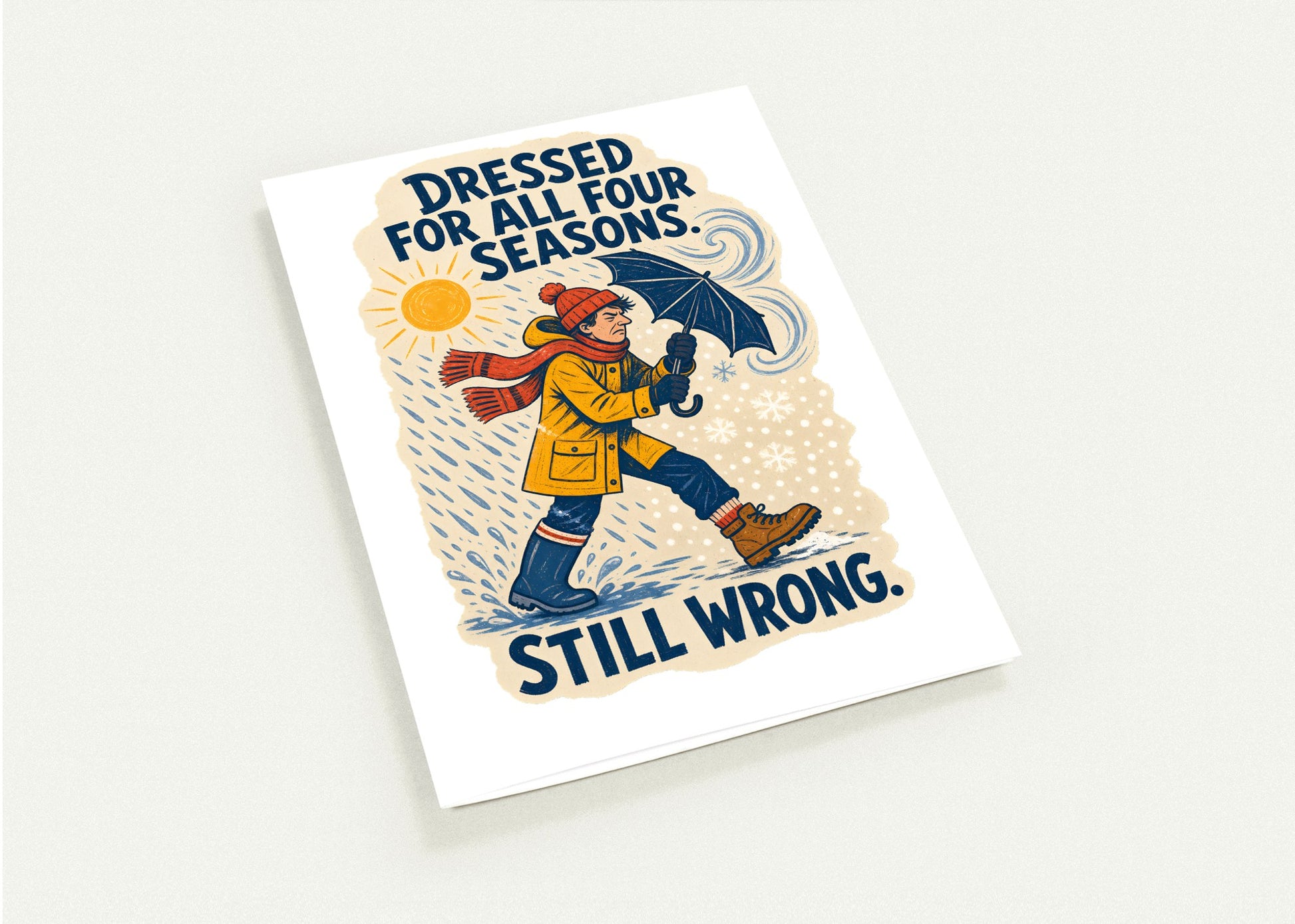 Dressed for All Four Seasons. Still Wrong. Greeting Card Pack — product view 4