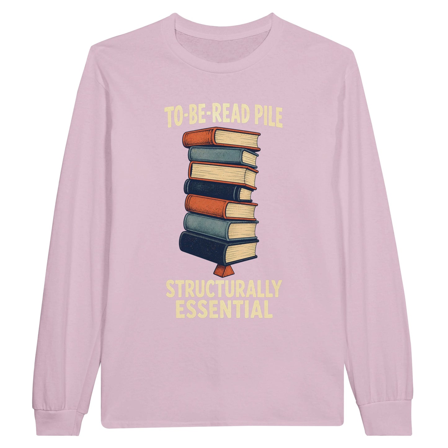 To-Be-Read Pile: Structurally Essential Book Graphic Long-Sleeve T-shirt — product view 6