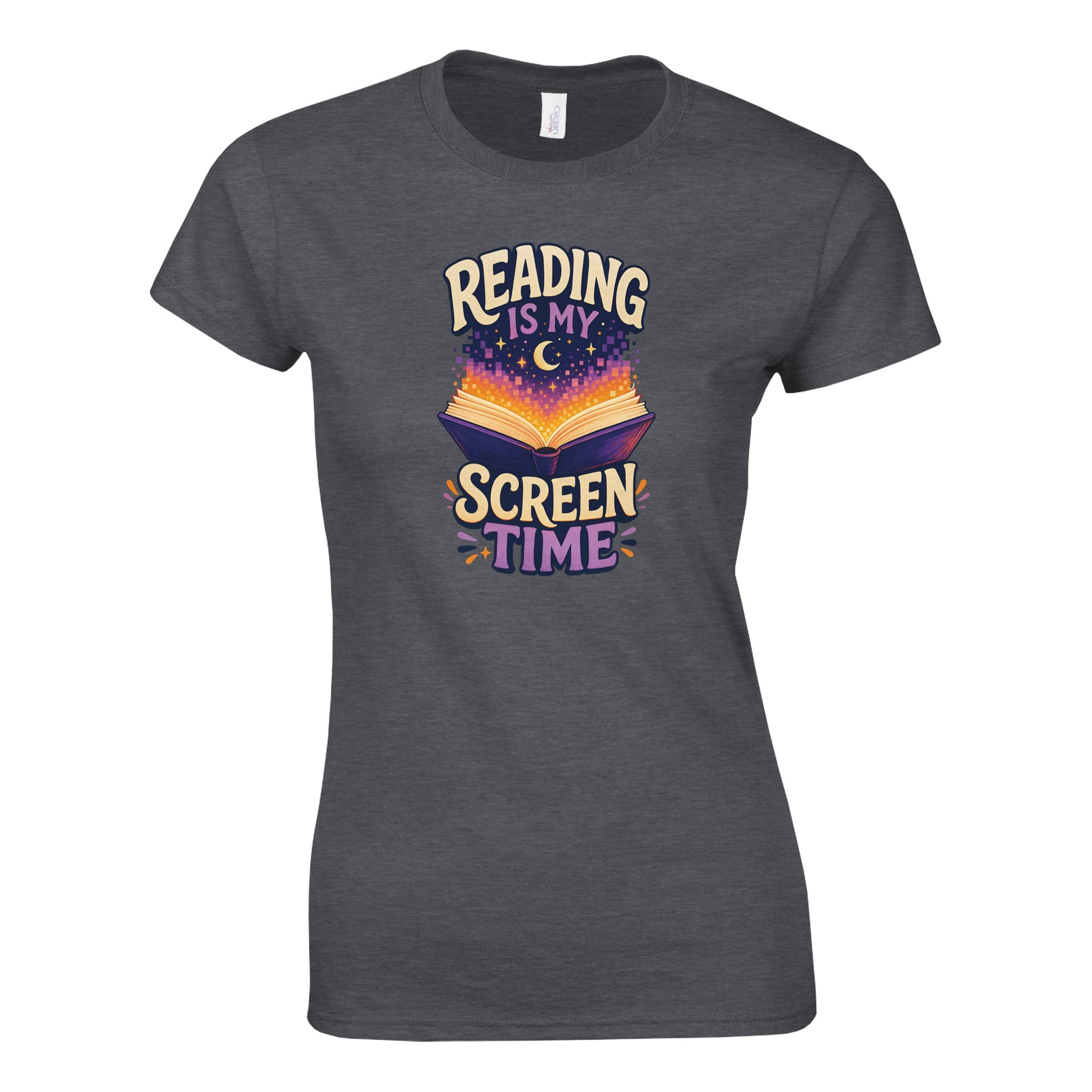 Reading Is My Screen Time Book Graphic Women's T-shirt — product view 11