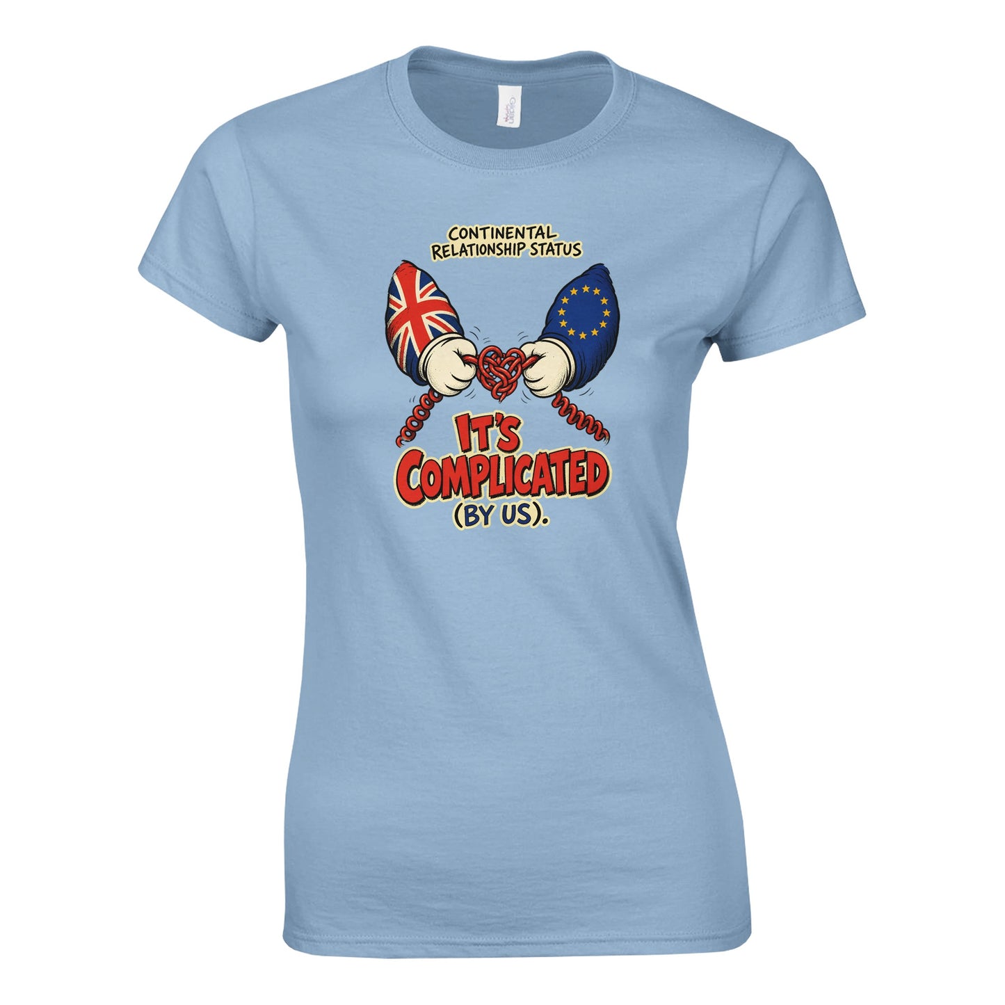 It's Complicated (By Us) UK–EU 1990s Cartoon Women's T-shirt — product view 3