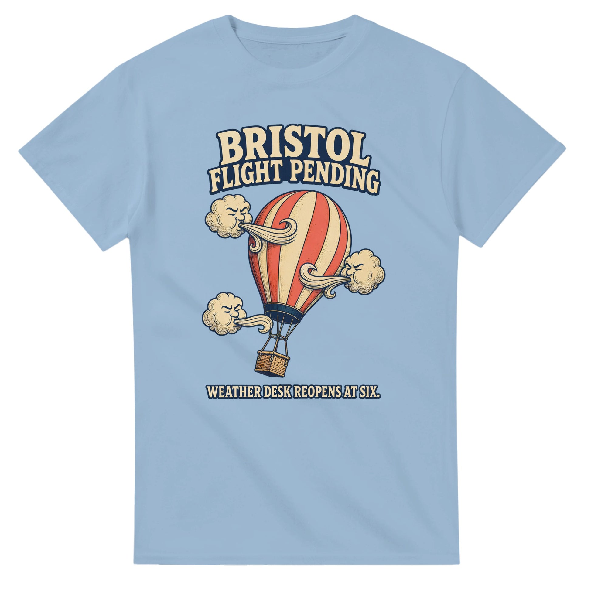 Bristol Flight Pending – Weather Desk T-shirt — product view 15