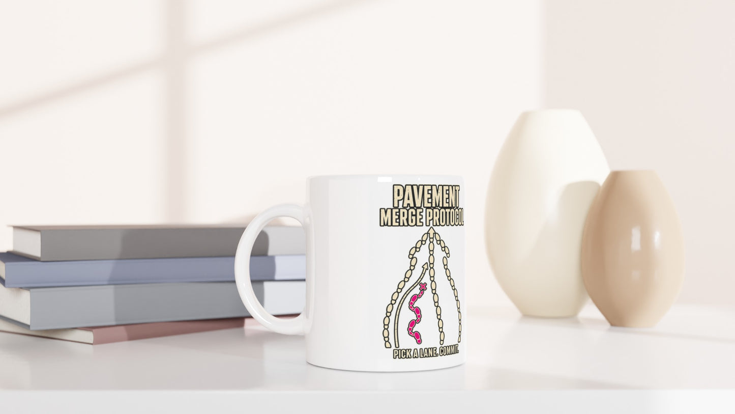 Pavement Merge Protocol — Pick a Lane Mug — product view 5
