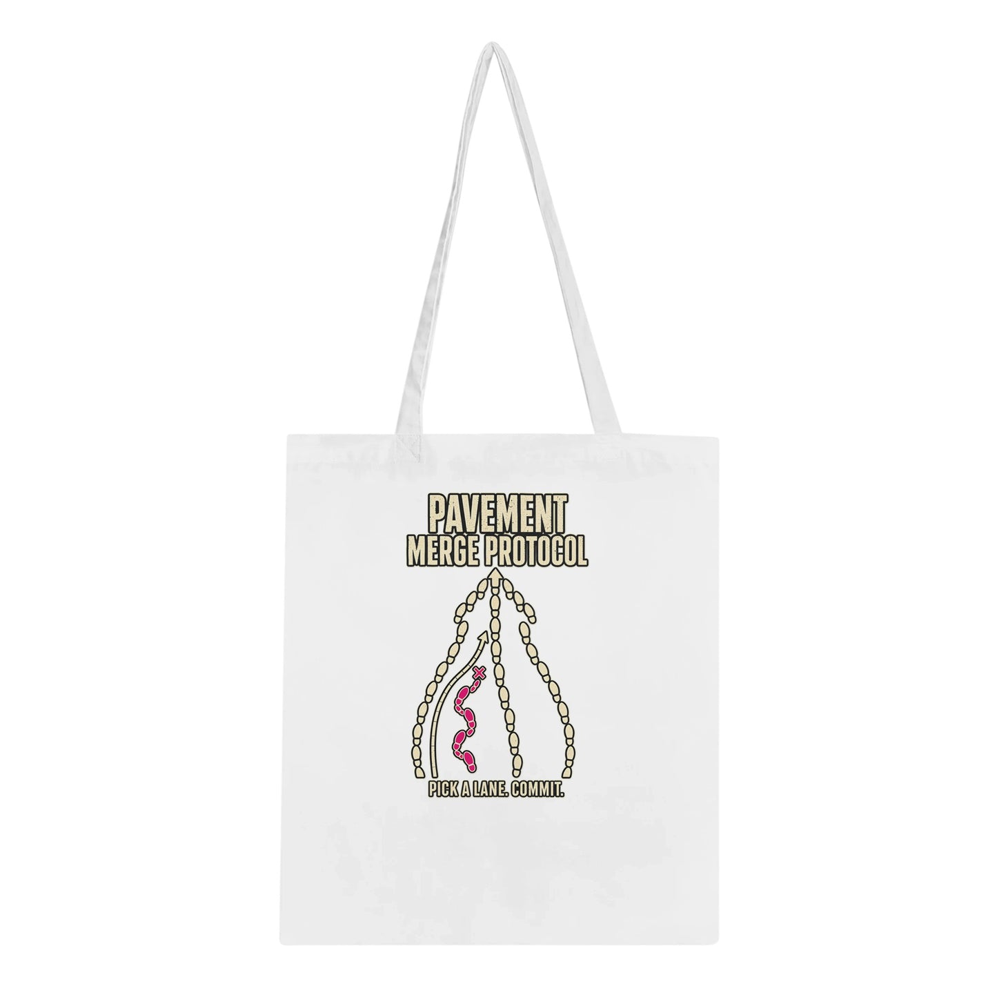 Pavement Merge Protocol — Pick a Lane Tote Bag — product view 5