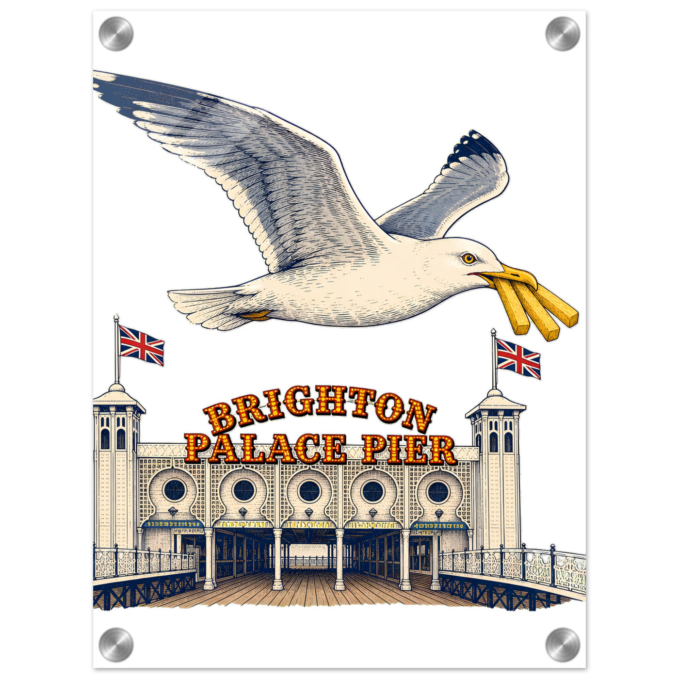 Brighton Palace Pier Chip Heist Acrylic Print