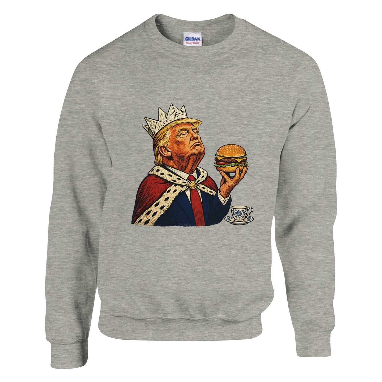 The Very Temporary Monarch — Trump Satire Sweatshirt — product view 16