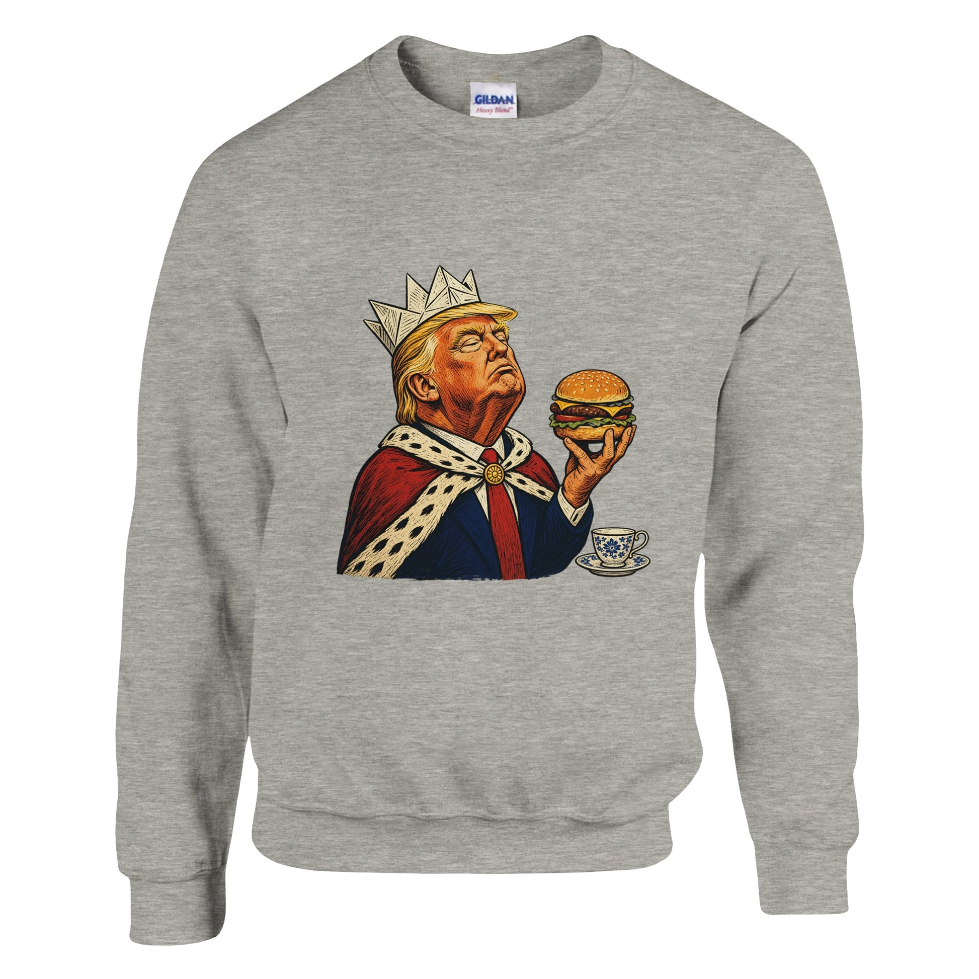 The Very Temporary Monarch — Trump Satire Sweatshirt — product view 16