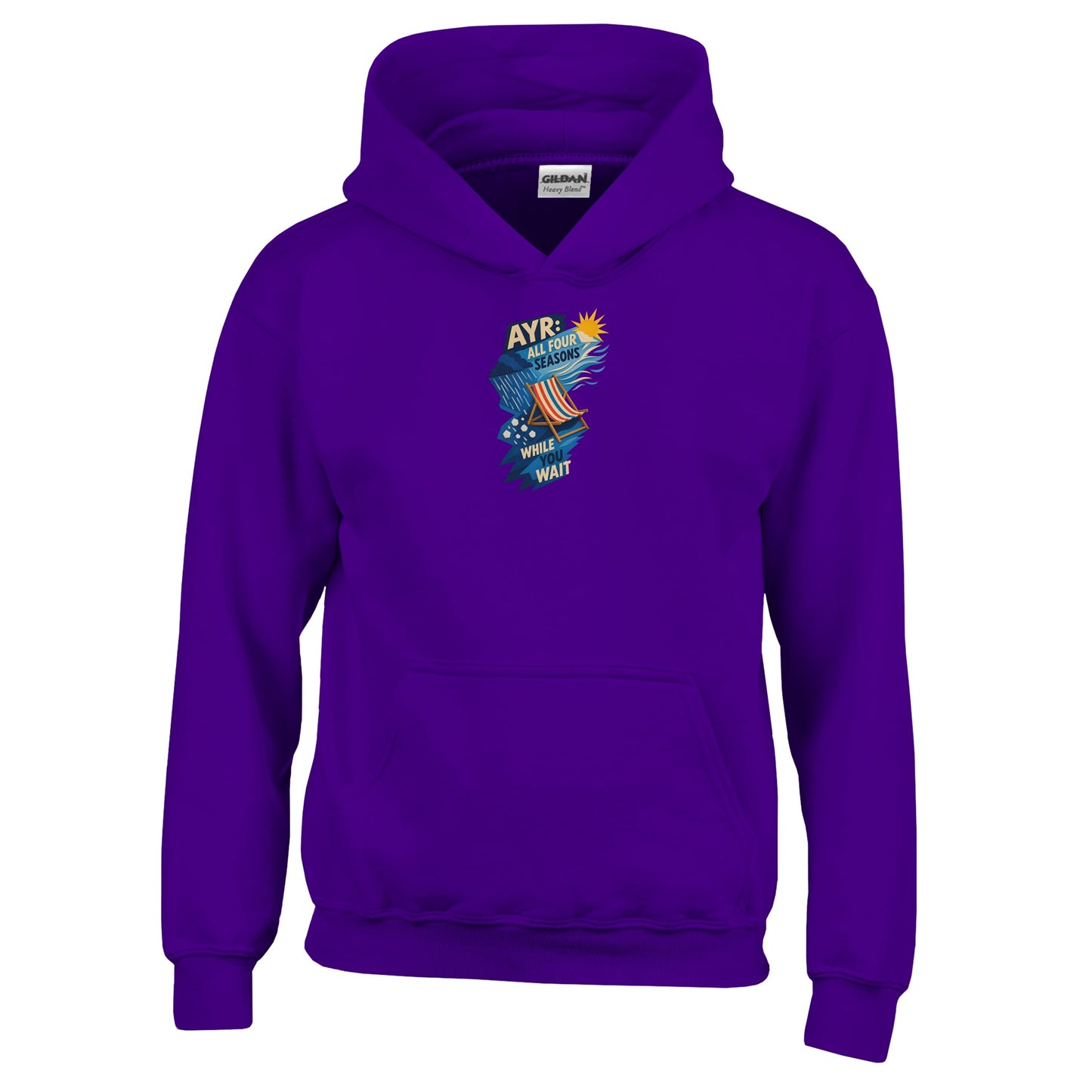 Ayr: All Four Seasons While You Wait Kids' Hoodie — product view 10