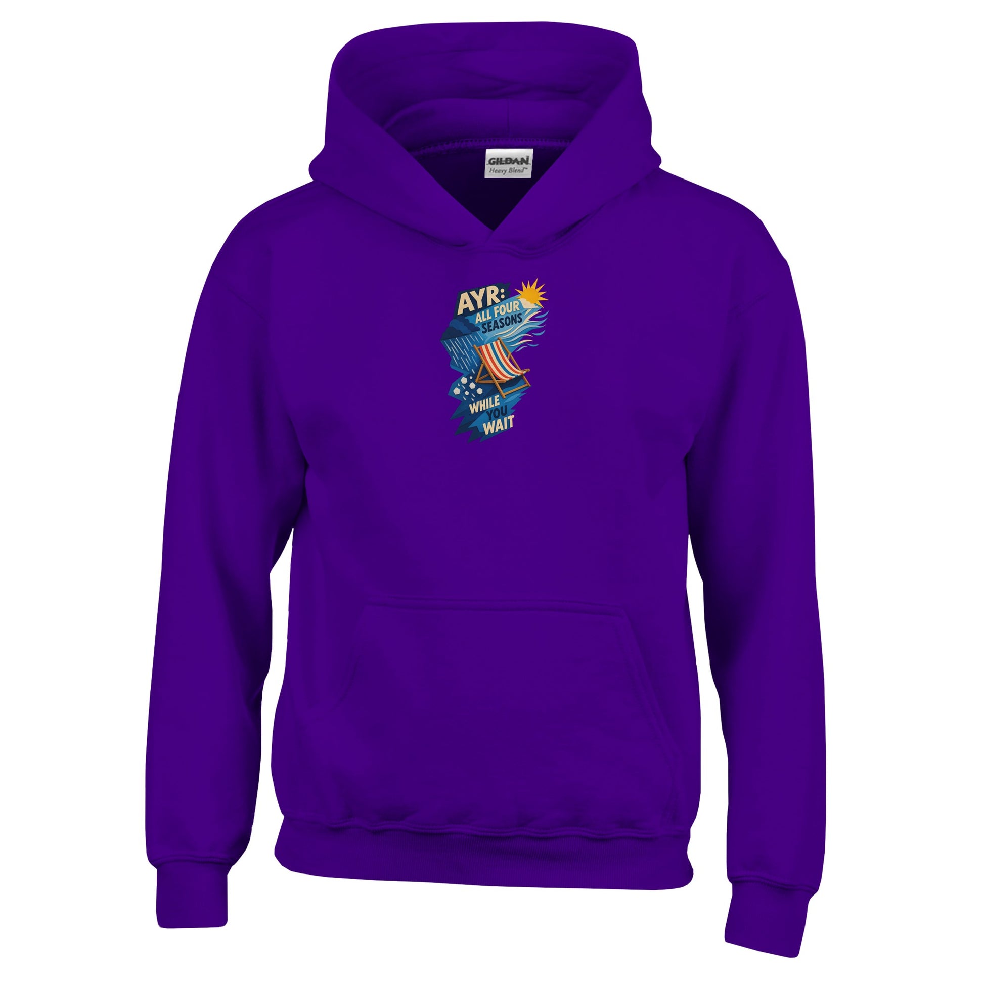 Ayr: All Four Seasons While You Wait Kids' Hoodie — product view 10