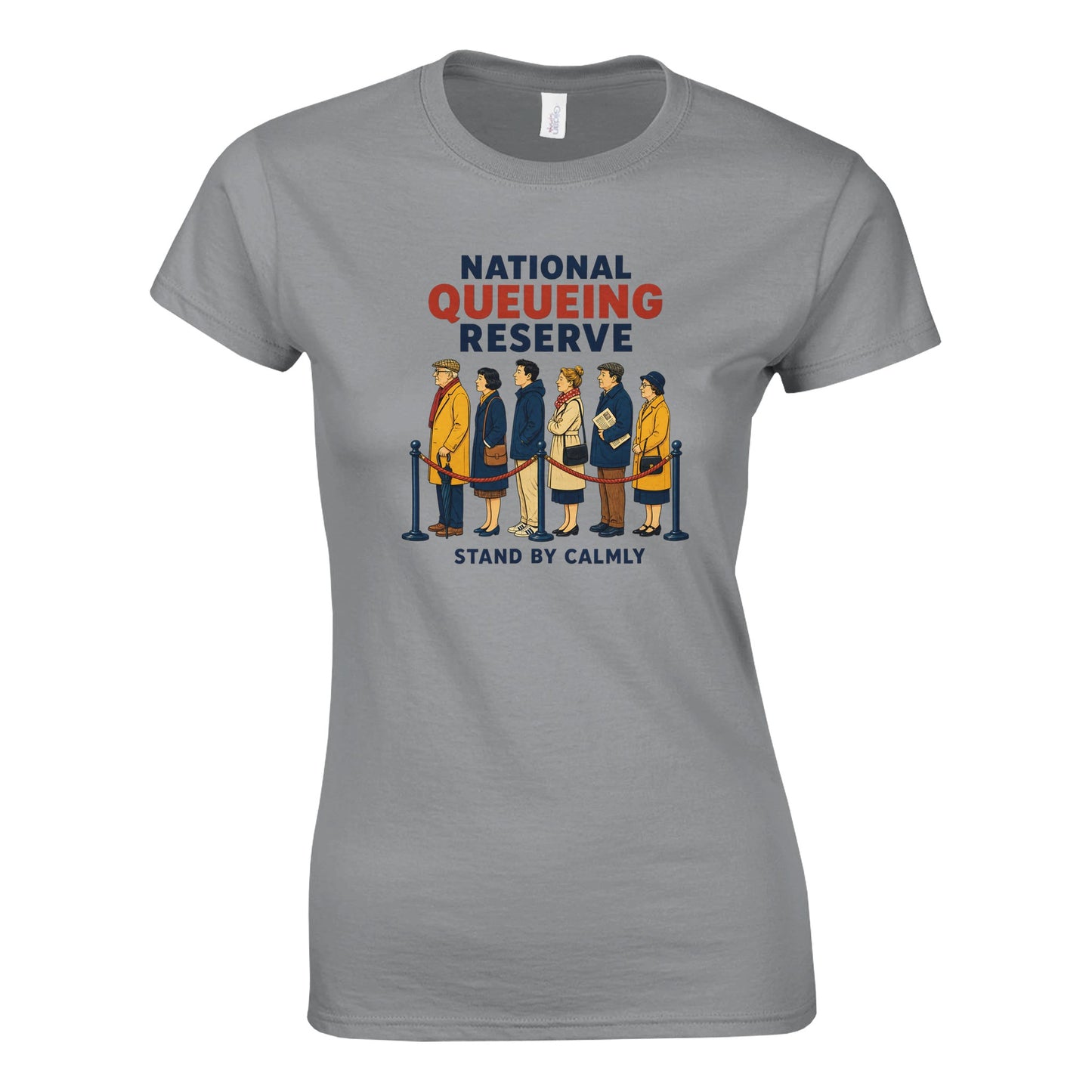 National Queueing Reserve – British Queue Graphic Women's T-shirt — product view 5