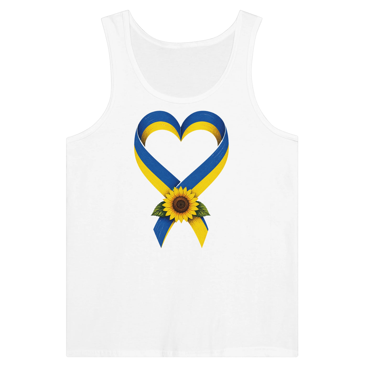 Ukraine Solidarity Ribbon Premium Unisex Tank Top